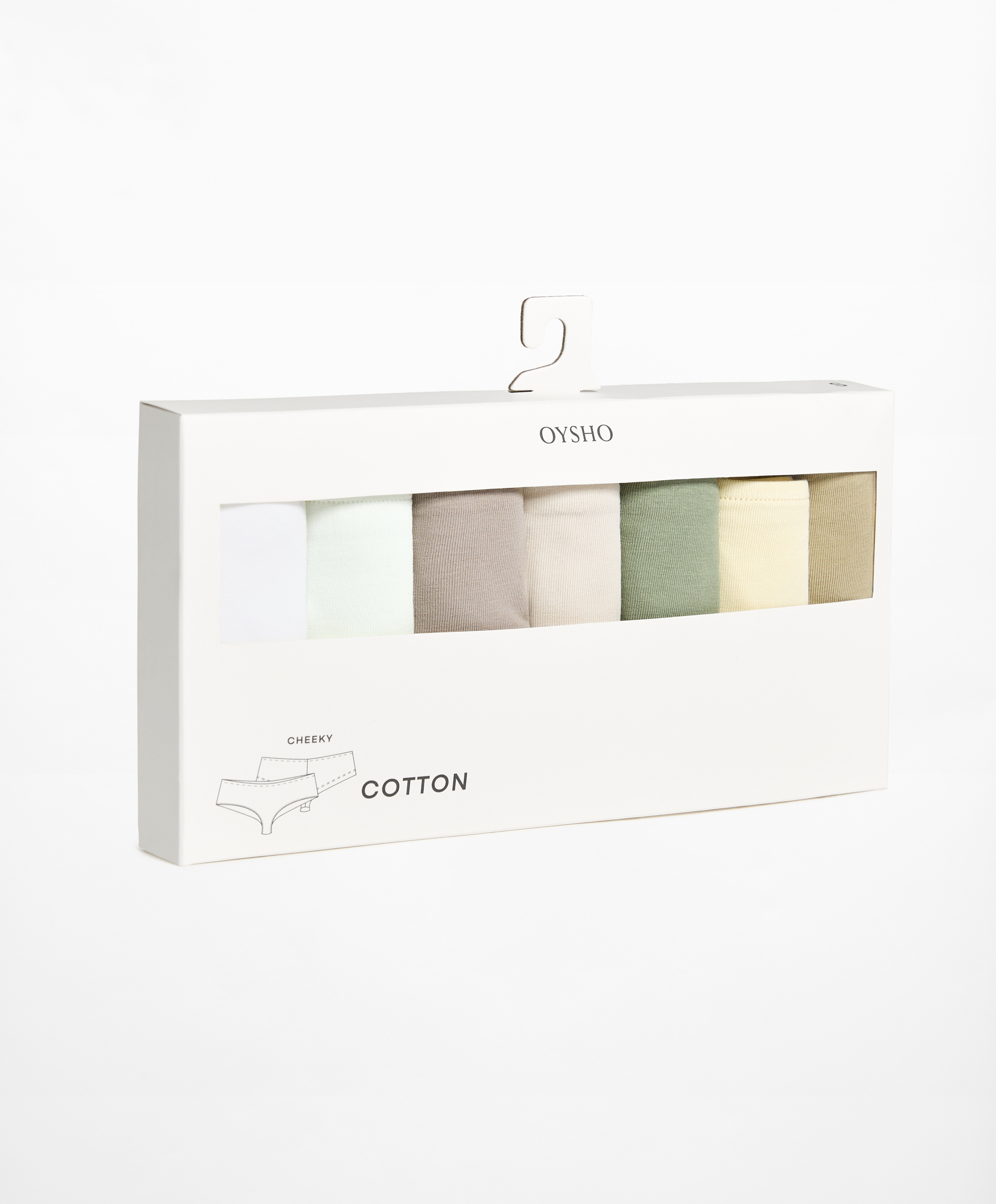 OYSHO 7 cotton blend cheeky briefs