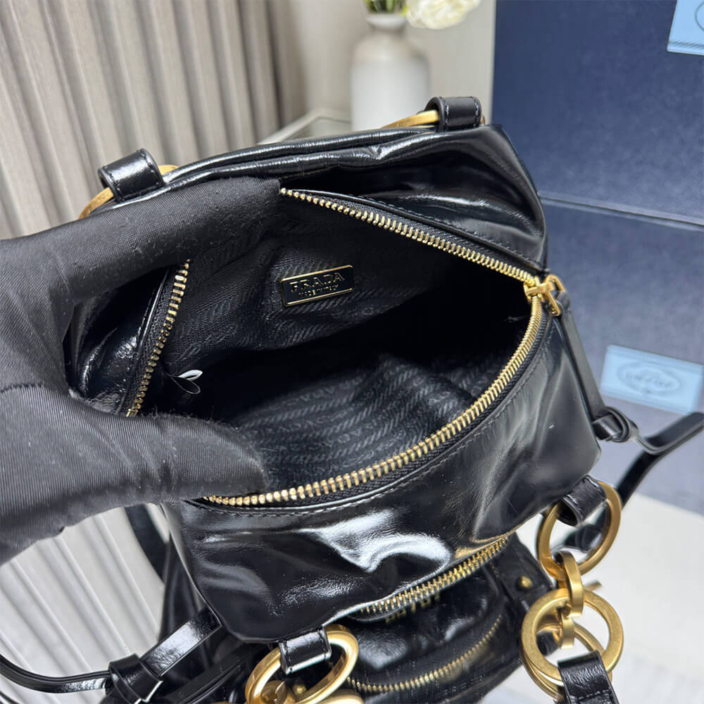 Prada Dangle leather top-handle mini-bag(HIGH-END GRADE) - Top Club