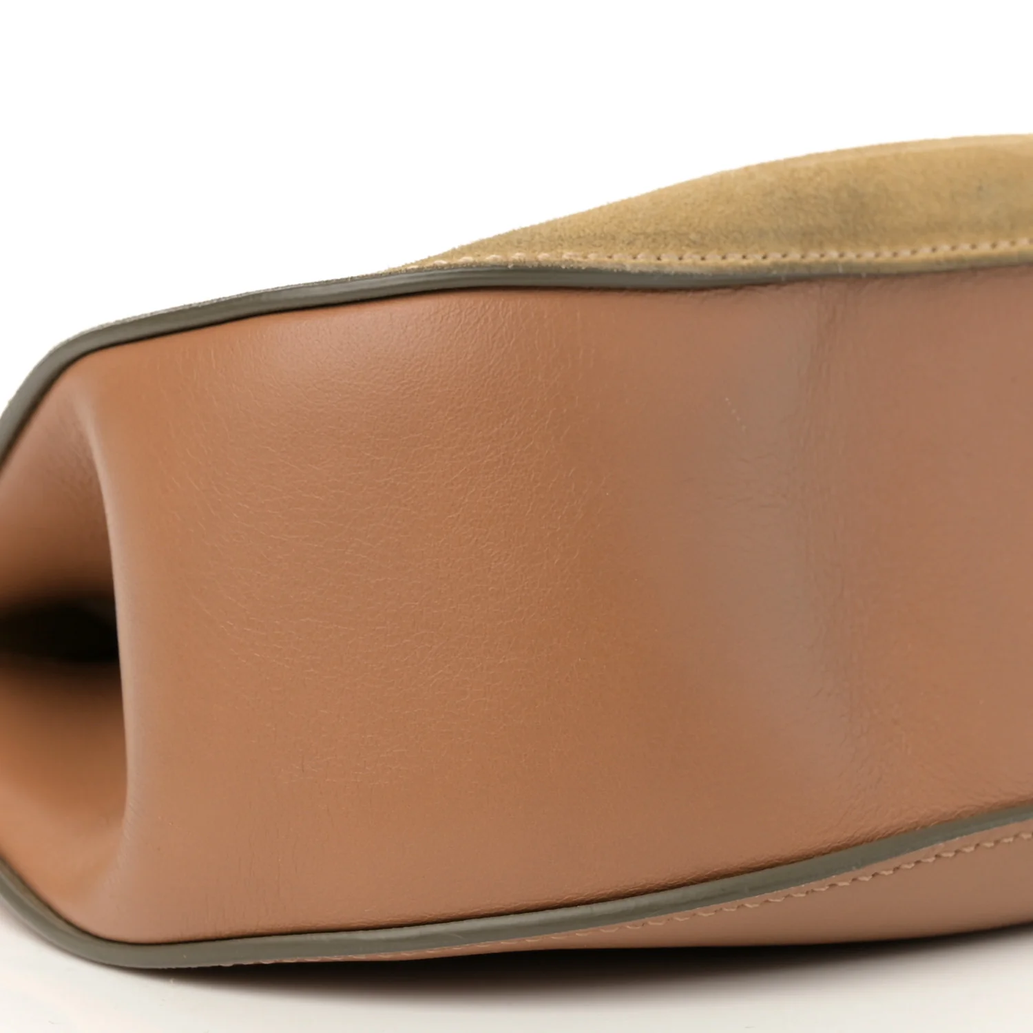 Suede Smooth Calfskin Drew Shoulder Bag Milky Coffee - Top Club
