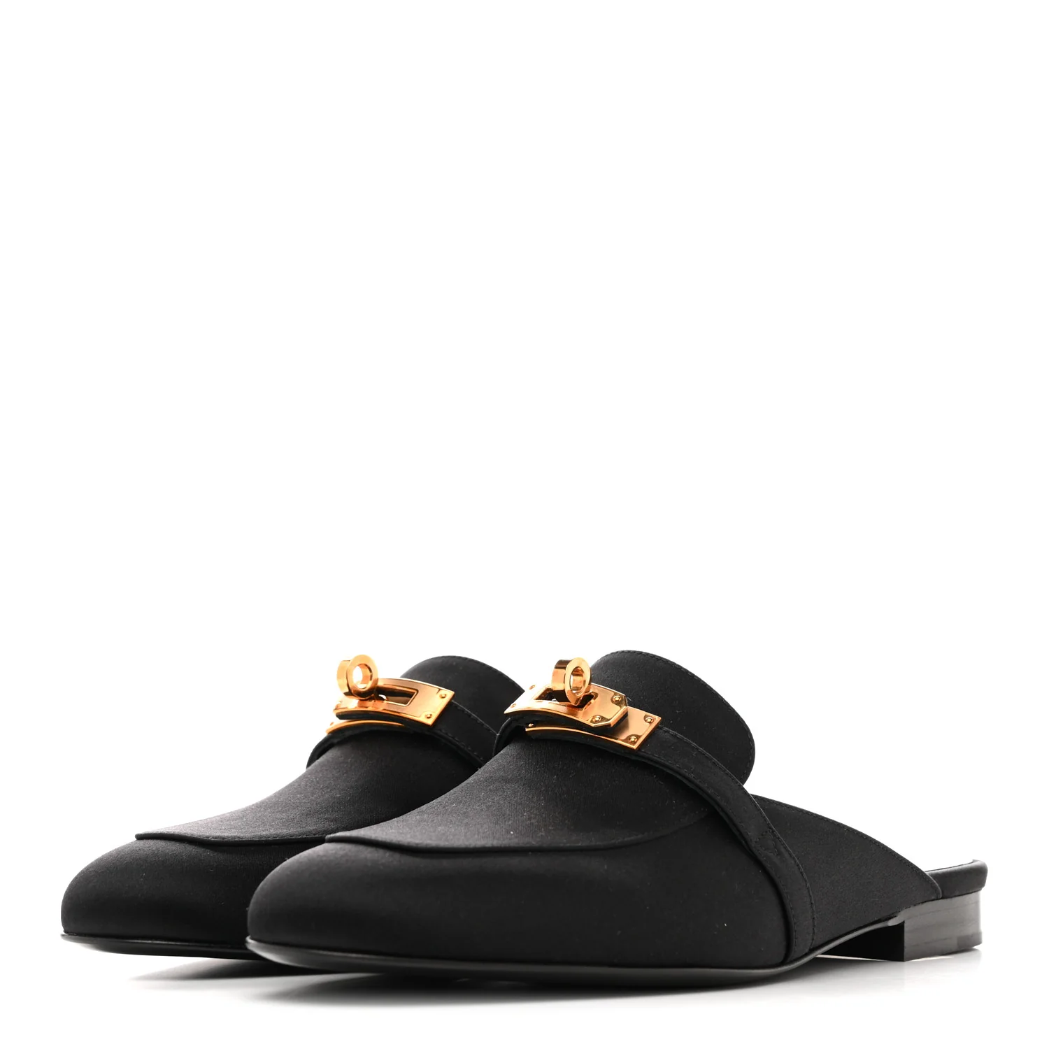 Satin Oz Mules 36.5 Black - Top Club