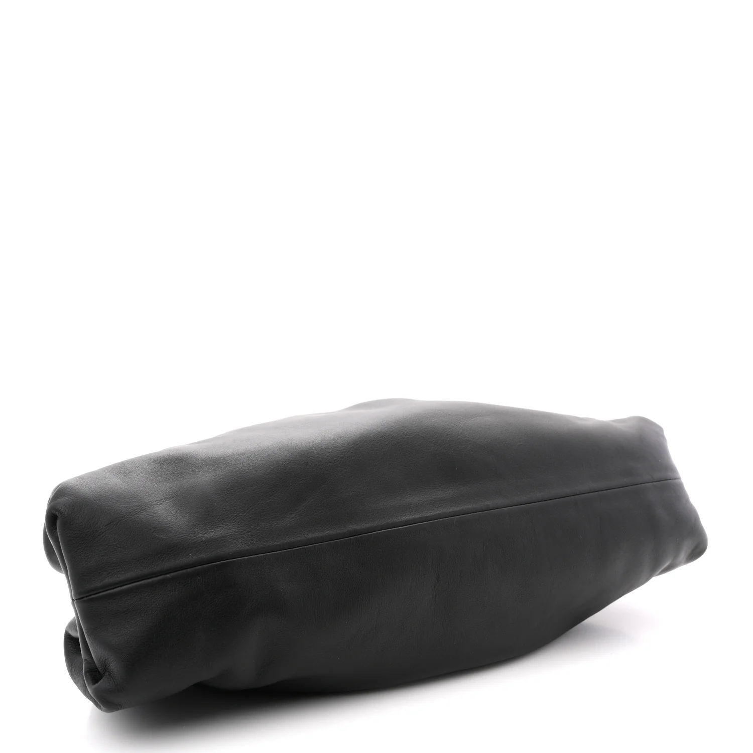 Smooth Butter Calf The Pouch Oversized Clutch Black - Top Club