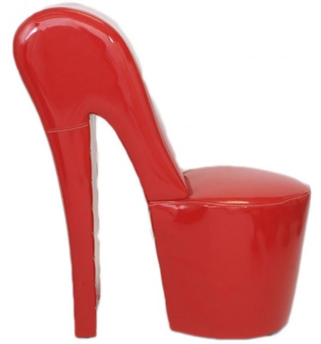 High Heel Armchair Red Lacquer Luxury Design - Designer Armchair - Club Furniture - Shoe Chair Armchair