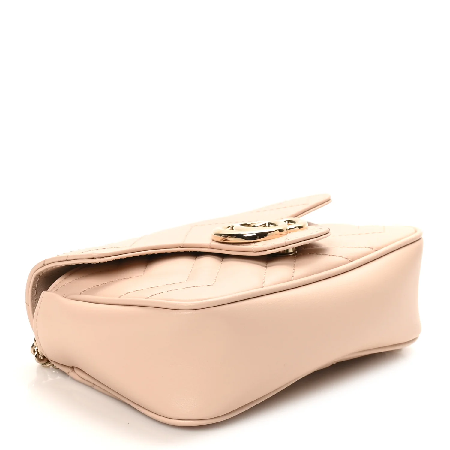 Calfskin Matelasse Super Mini GG Marmont Shoulder Bag Porcelain Rose - Top Club