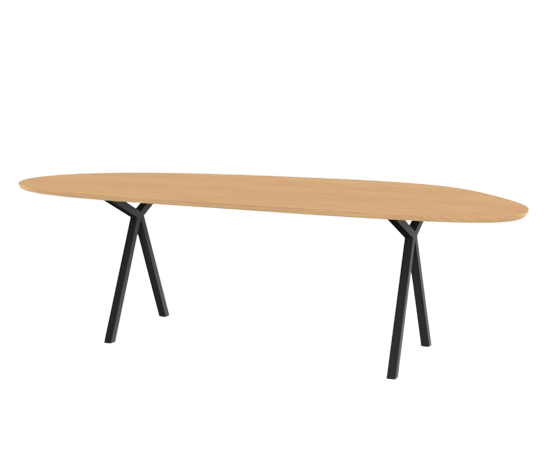 Studio HENK tafel Slim X-type Blob (organisch), zwart frame