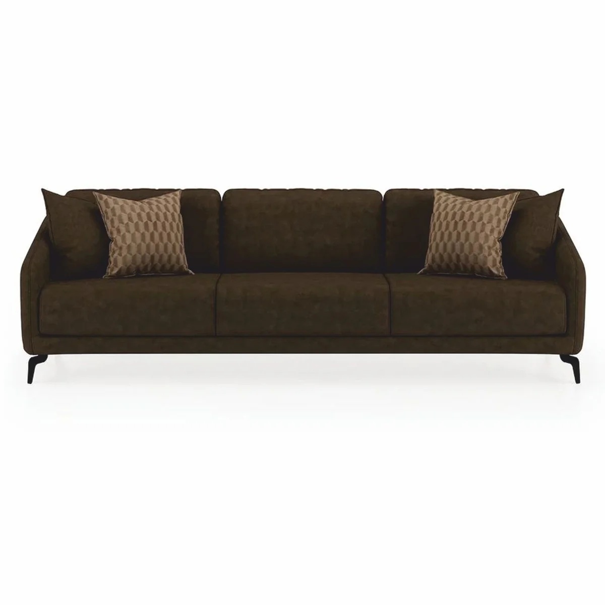 Luxury Sofa Dark Brown / Black 255 cm - Living Room & Hotel Furniture