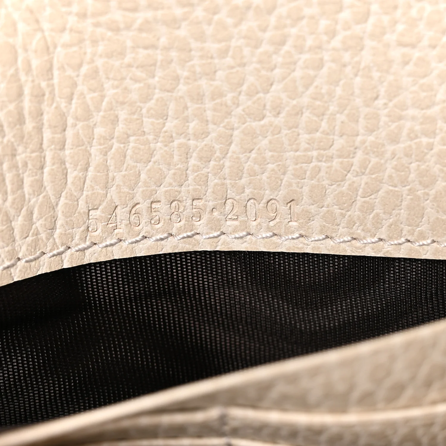 Dollar Calfskin GG Supreme Monogram Petite GG Marmont Wallet Chain Bag Mystic White Beige Ebony - Top Club