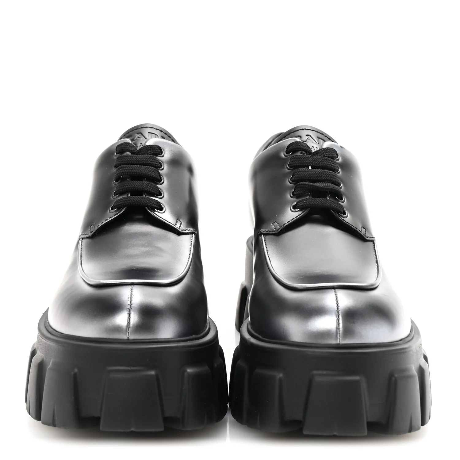 Spazzolato Rois Sfumato Monolith 55mm Derby Loafers 38.5 Black Argento - Top Club