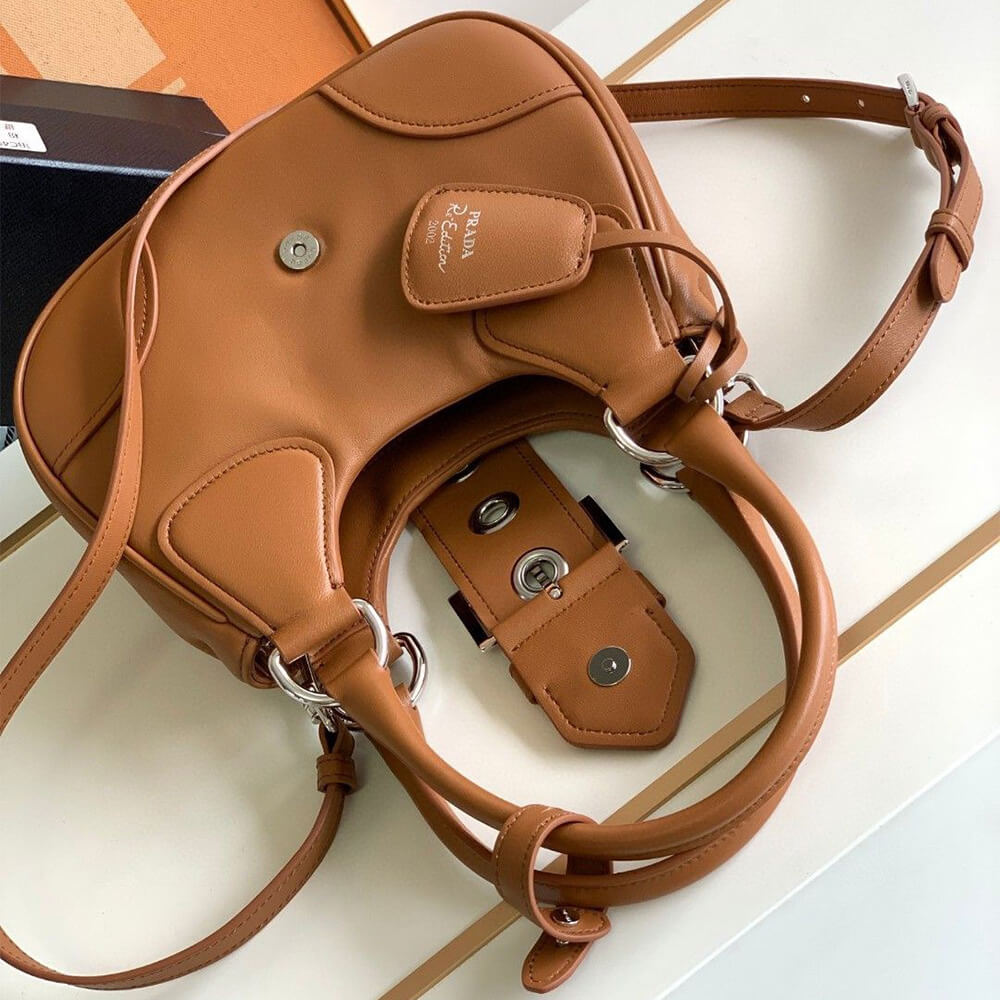 Prada Moon padded nappa-leather bag - Top Club