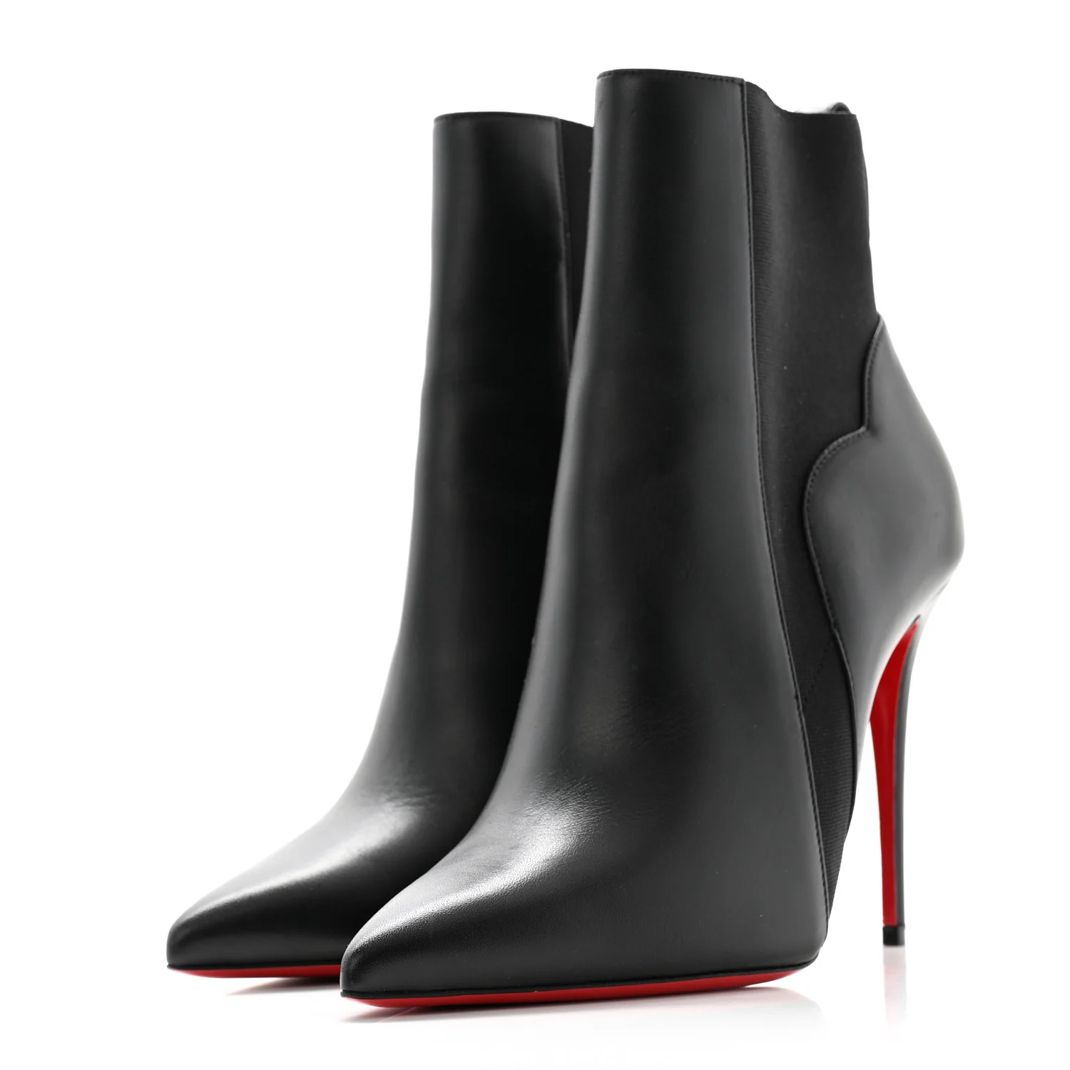 Calfskin Chelsea Chick 100 Stiletto Boots 38 Black - Top Club