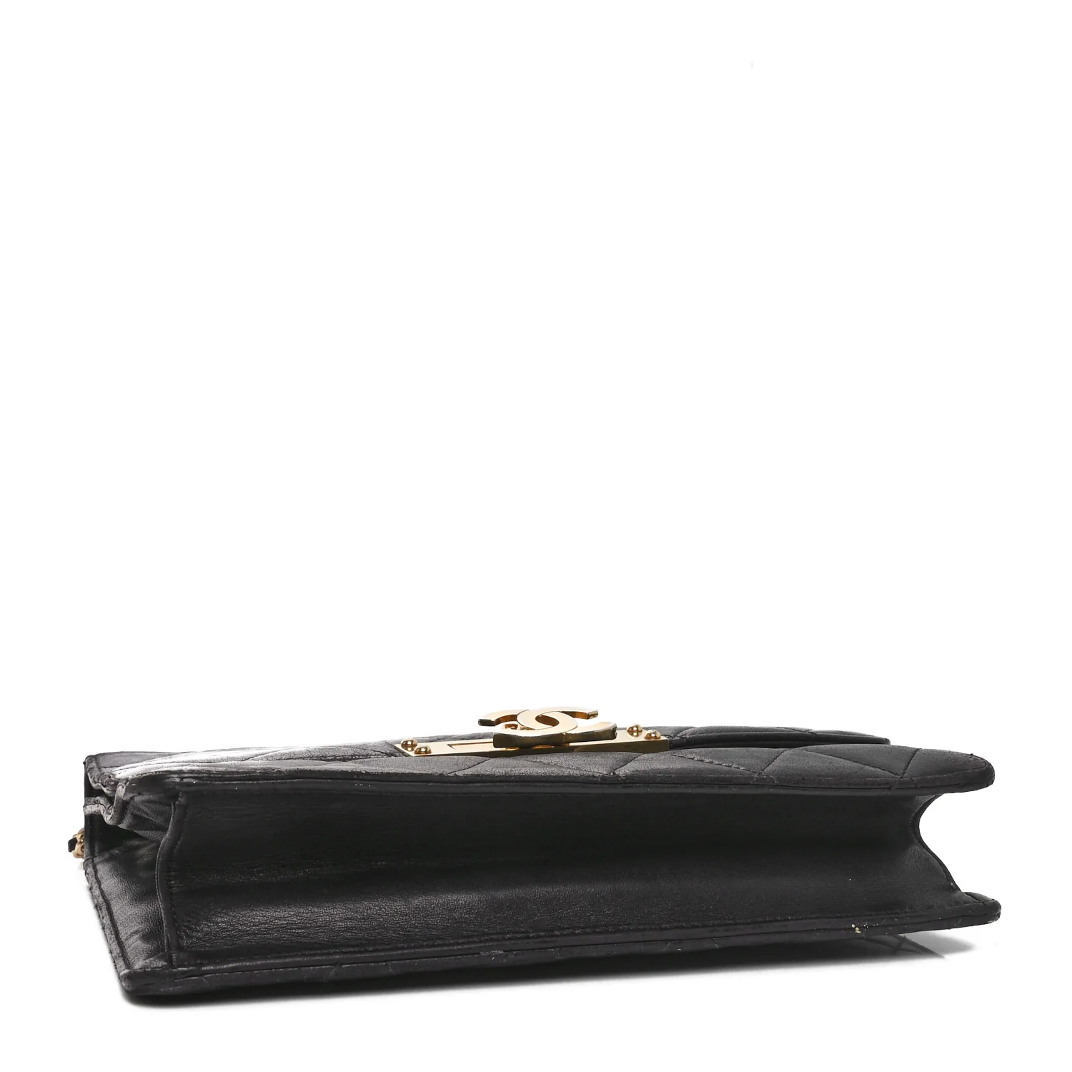Lambskin Quilted Medium Golden Class Flap Black - Top Club