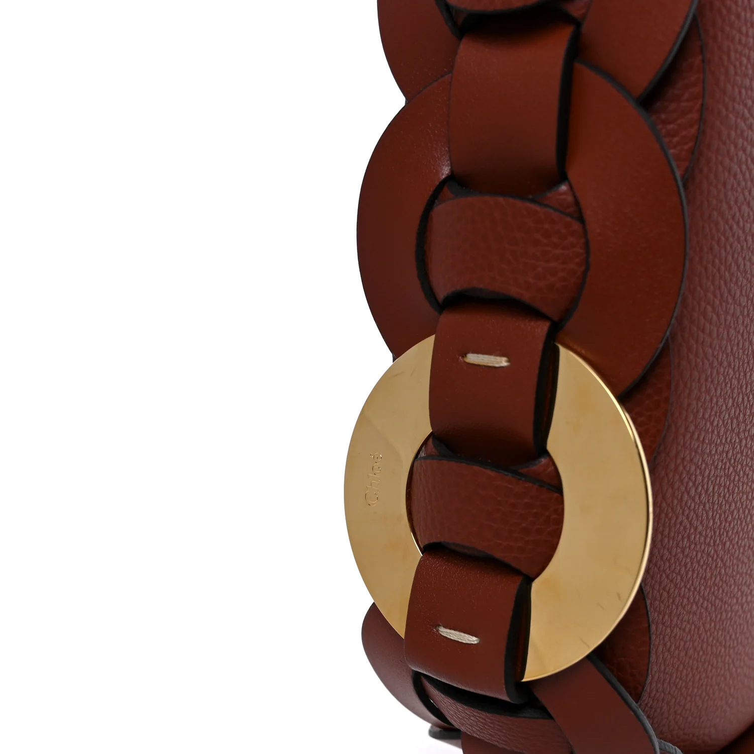 Small Grain Smooth Calfskin Small Darryl Hobo Sepia Brown - Top Club