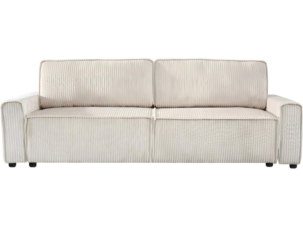 Sofá cama pana - 3 plazas - beige