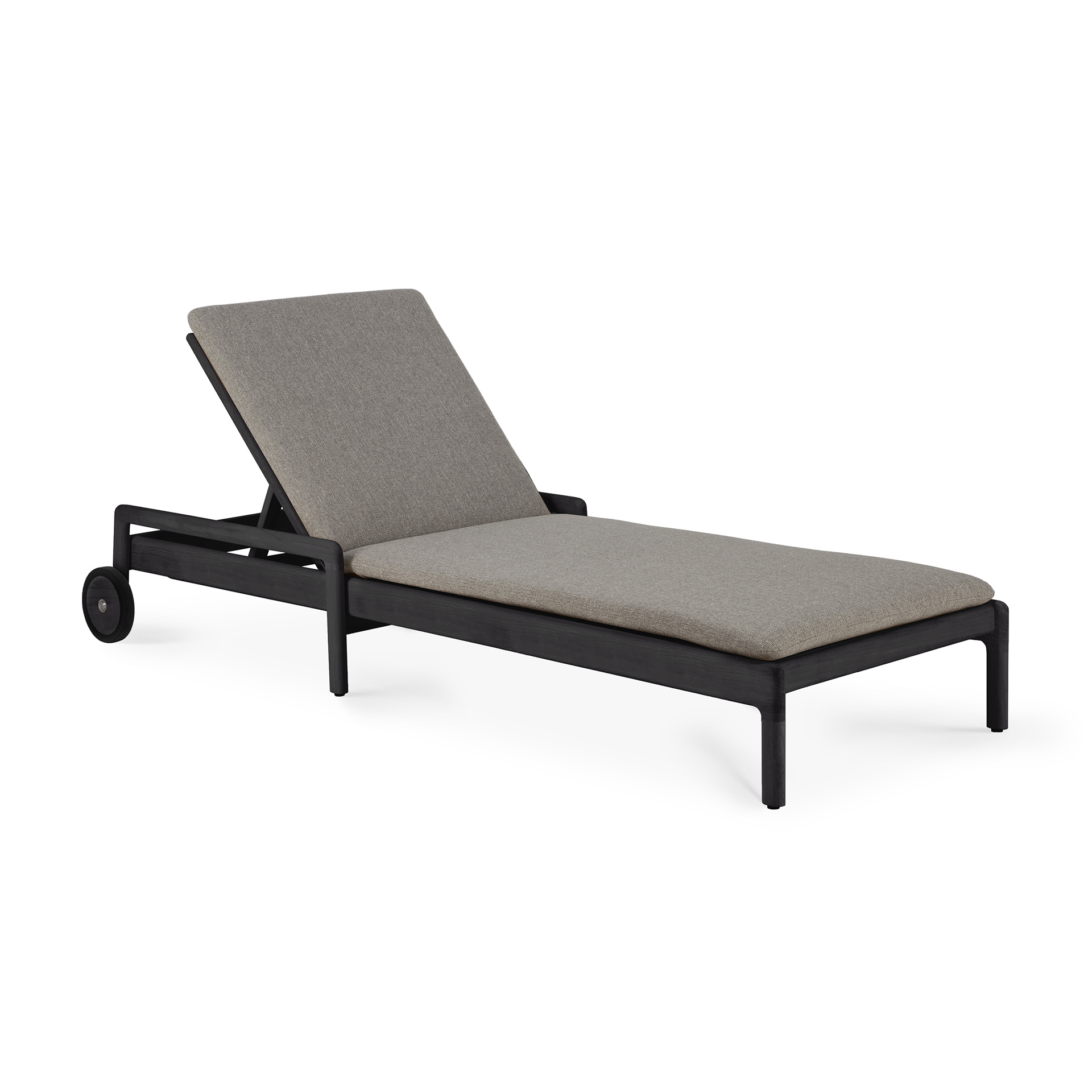 Dun kussen voor teak Jack adjustable lounger zwart - mocha