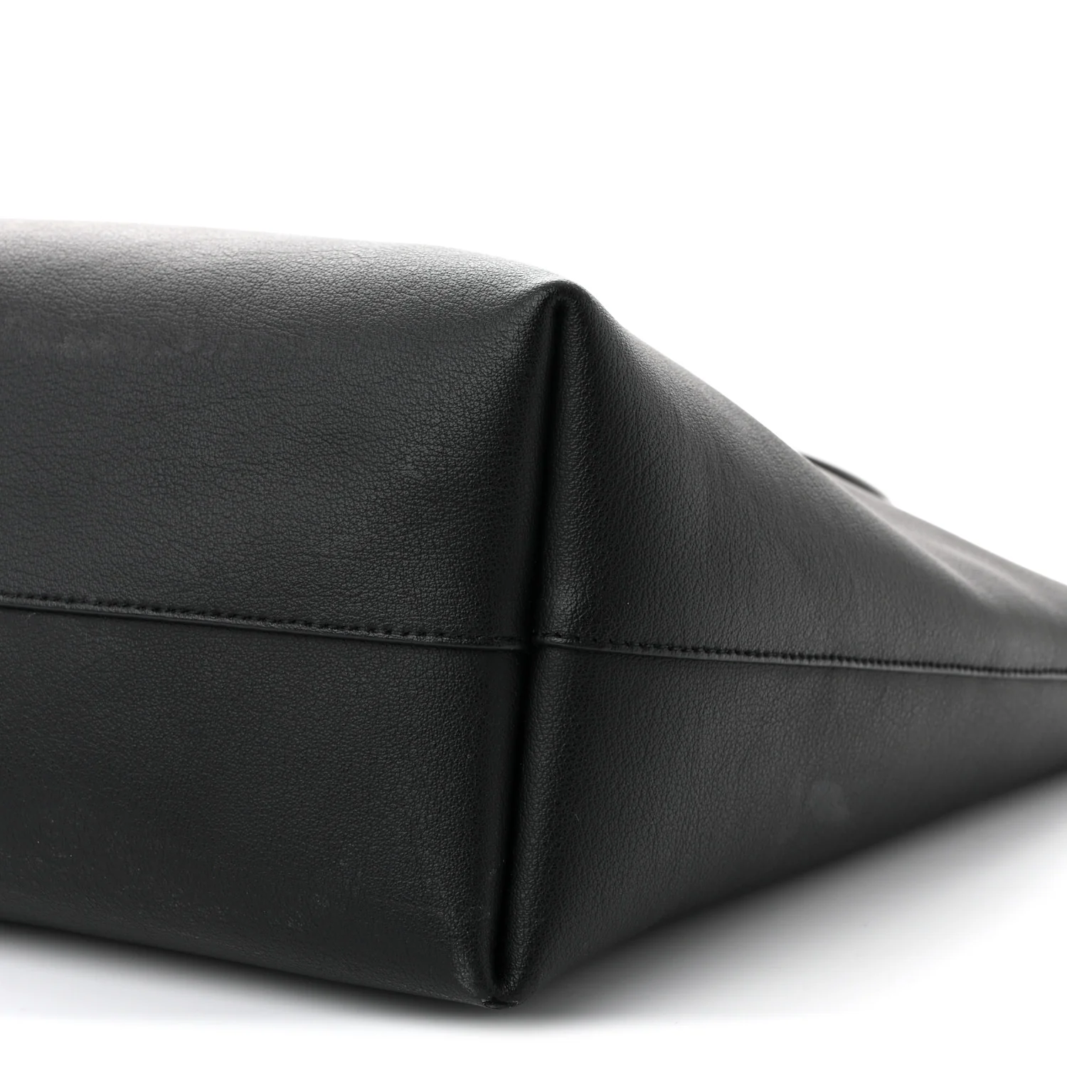 Calfskin Large Shopping Tote Black - Top Club