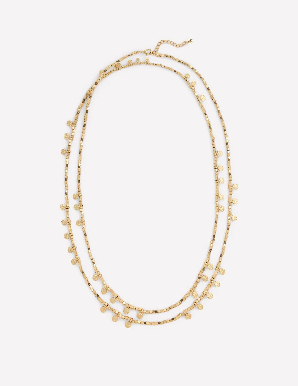 Zweireihige Perlenkette-Gold