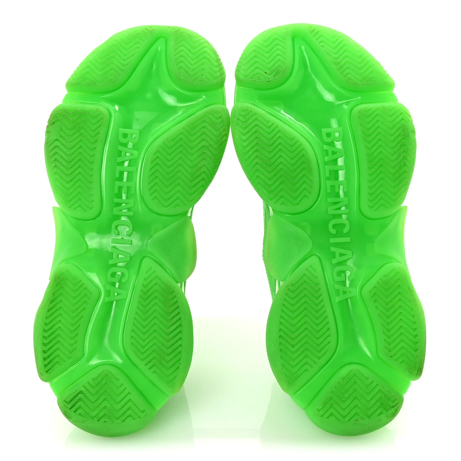 Fabric Mesh Clear Sole Womens Triple S Sneakers 37 Fluo Green - Top Club