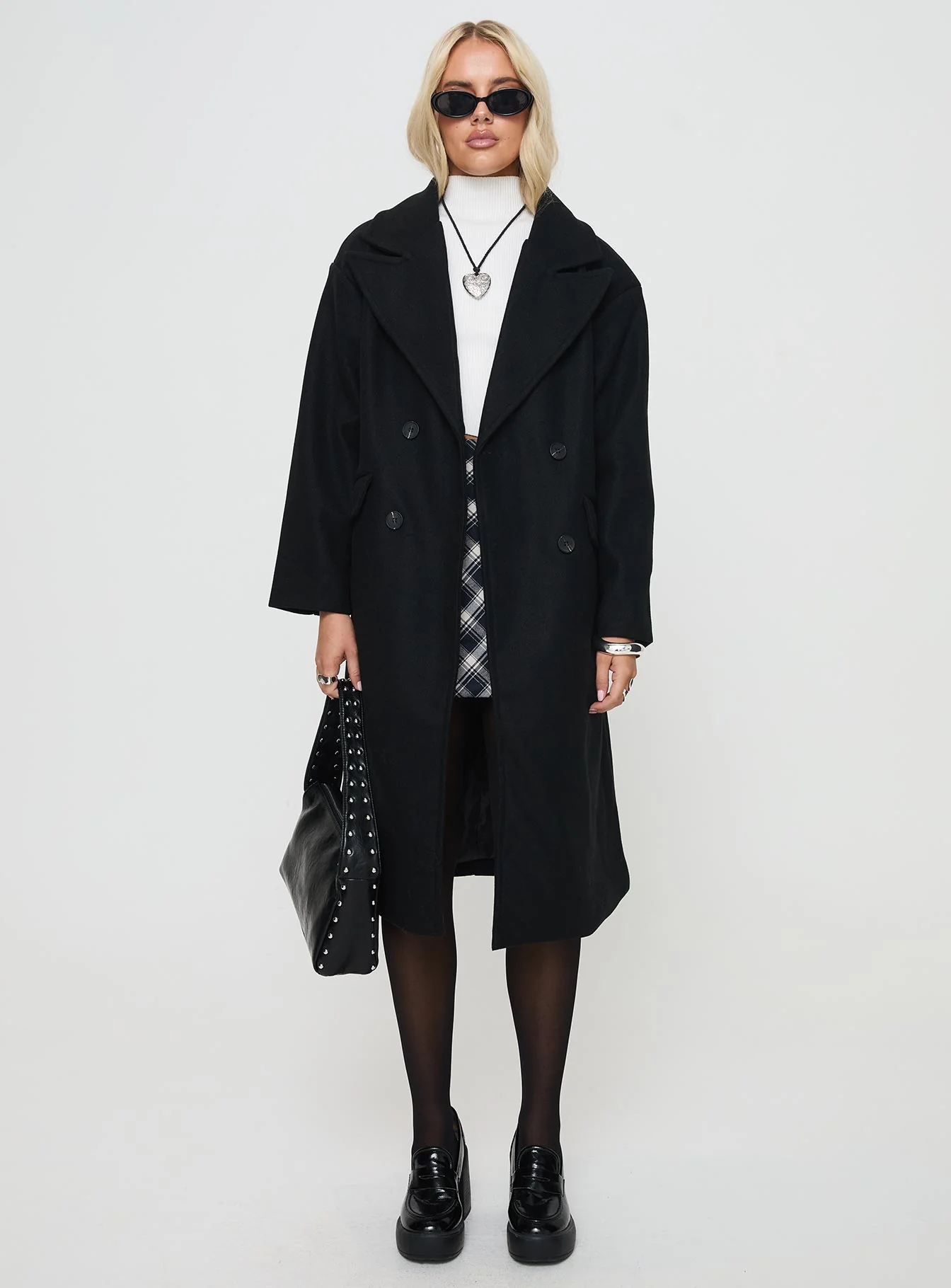 Inferno Longline Coat Black