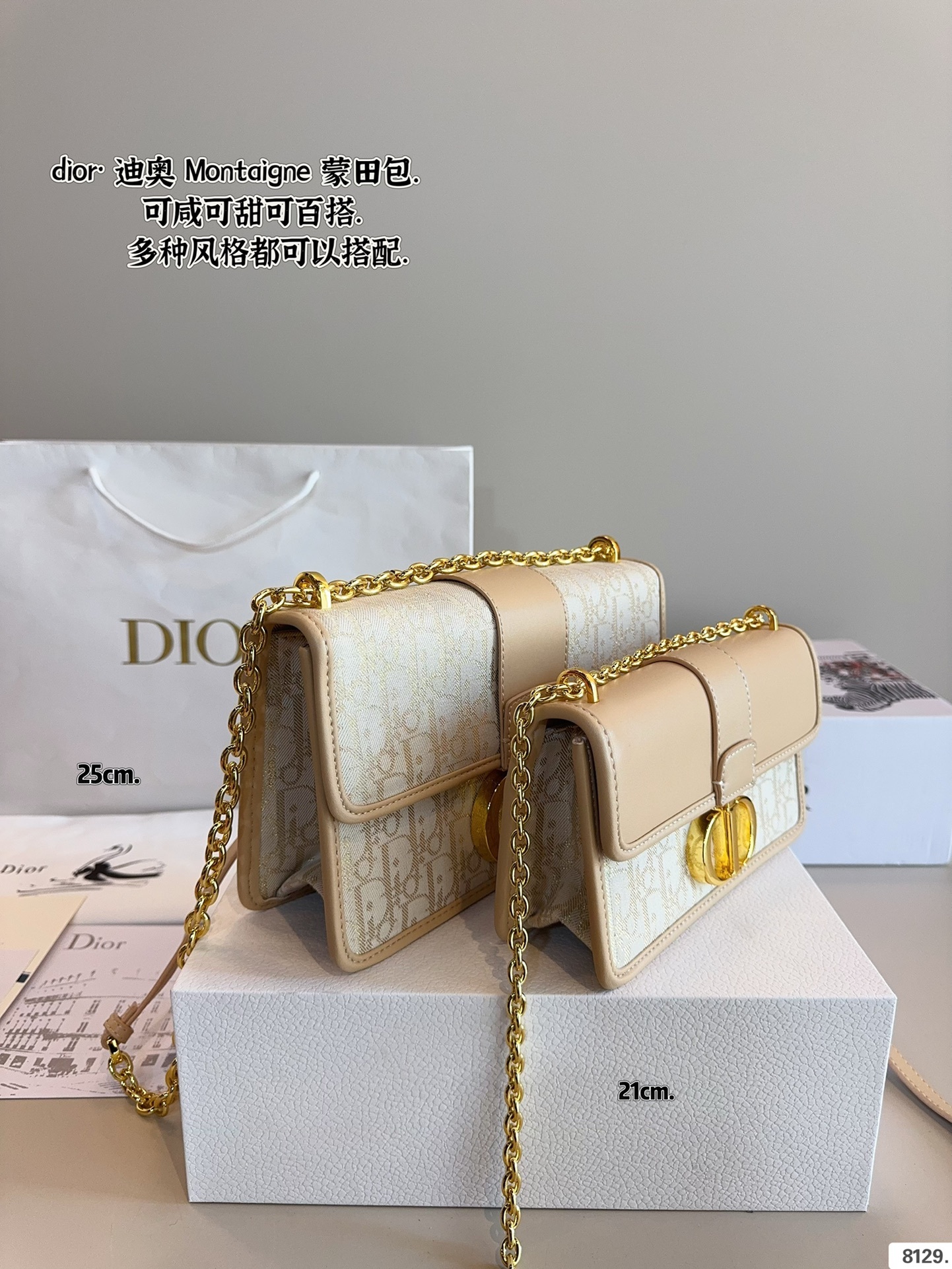 D new arrival Montaigne bag size: 25/21cm - Top Club