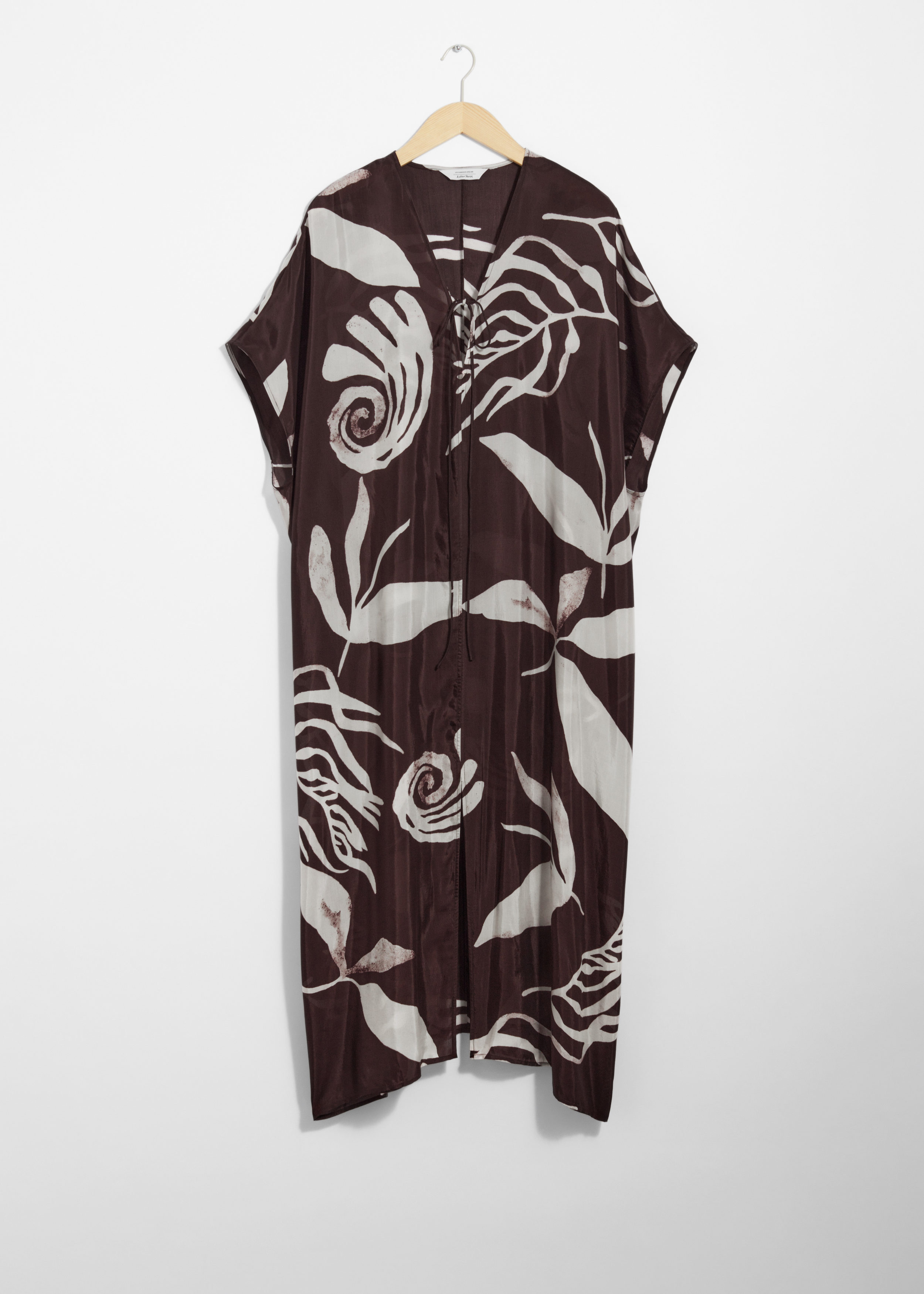 & Other Stories PRINTED THROW-ON MIDI DRESS