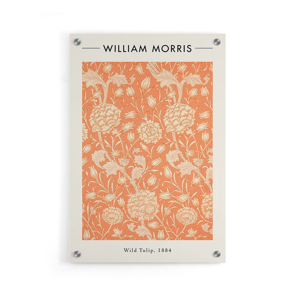 Walljar - plexiglas schilderij - william morris - wild tulip Plexiglas schilderij - 150 x 225 cm