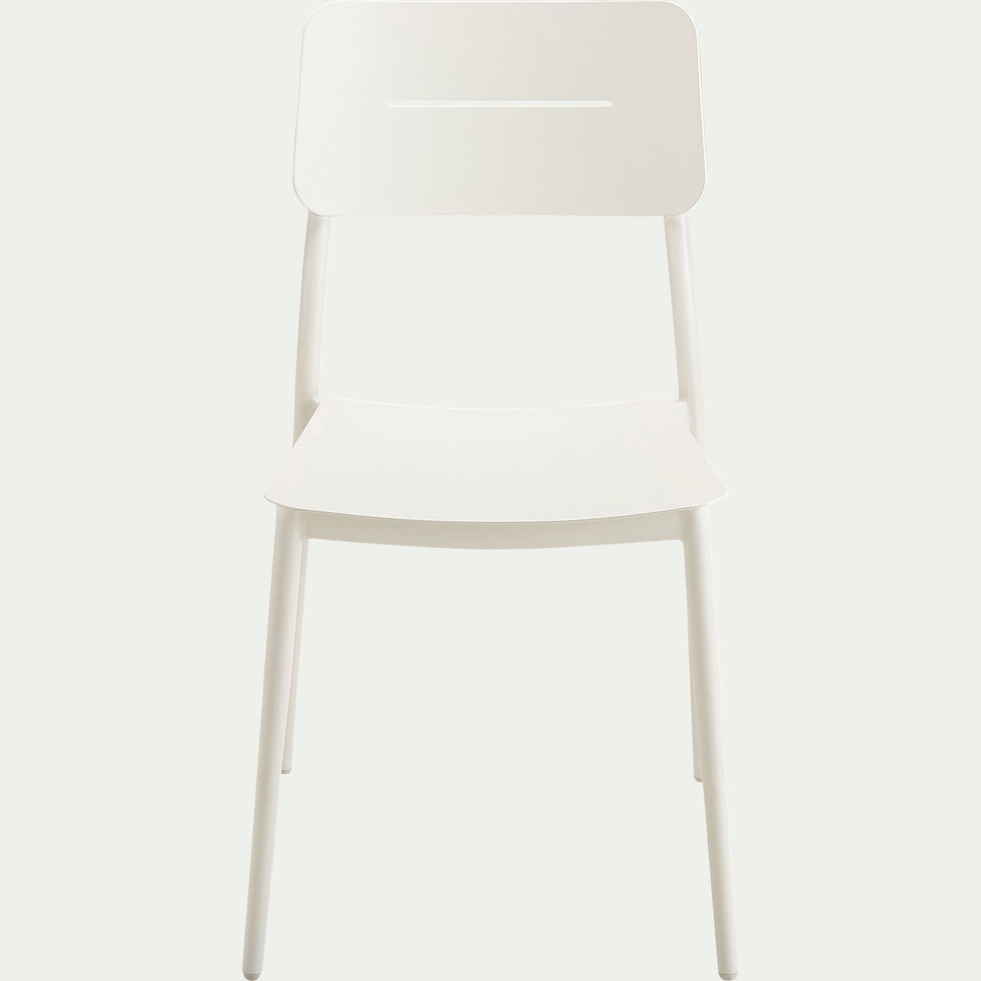 TOMA - Chaise de jardin empilable en aluminium - blanc