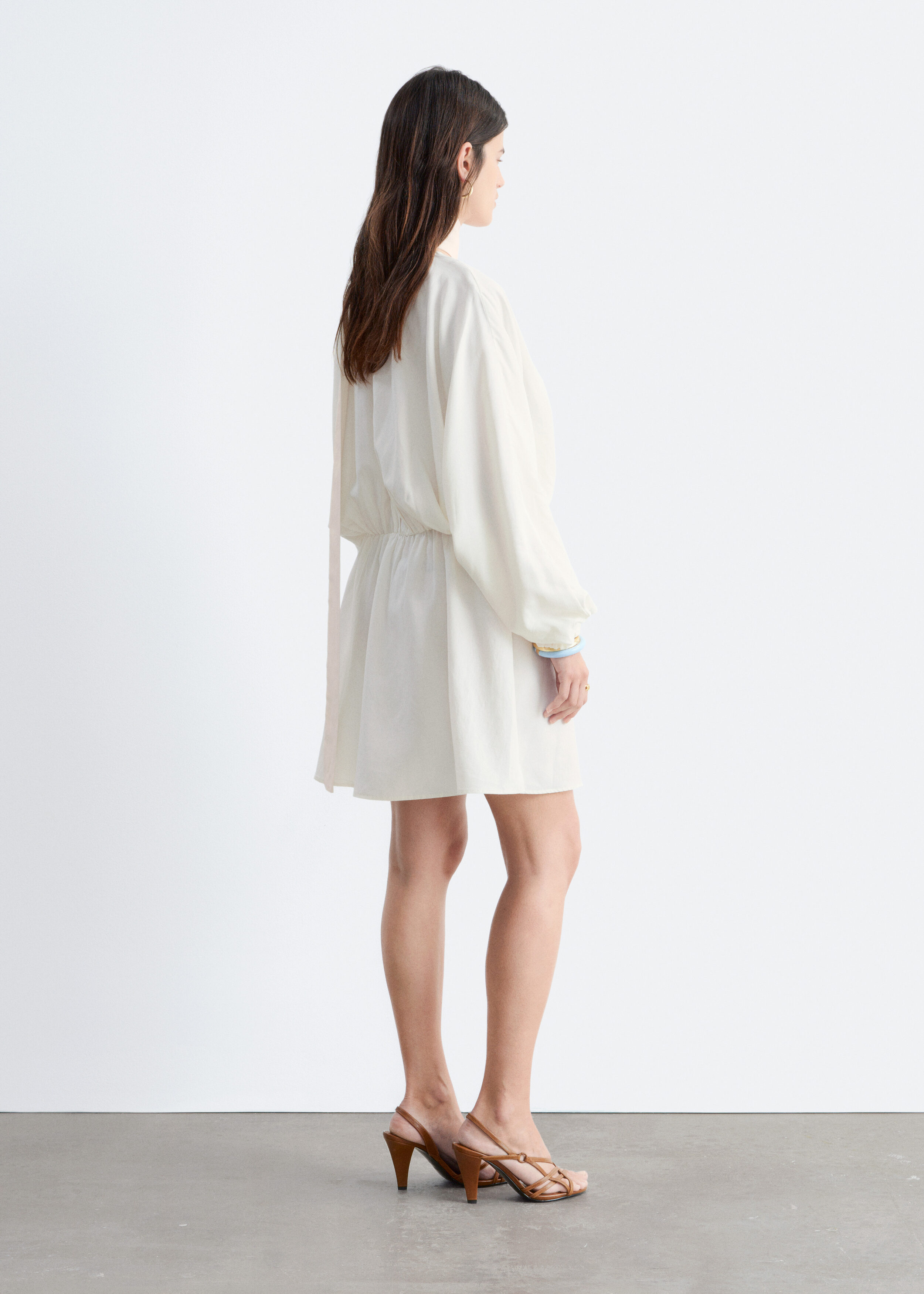 & Other Stories SCARF-DETAIL WRAP MINI DRESS