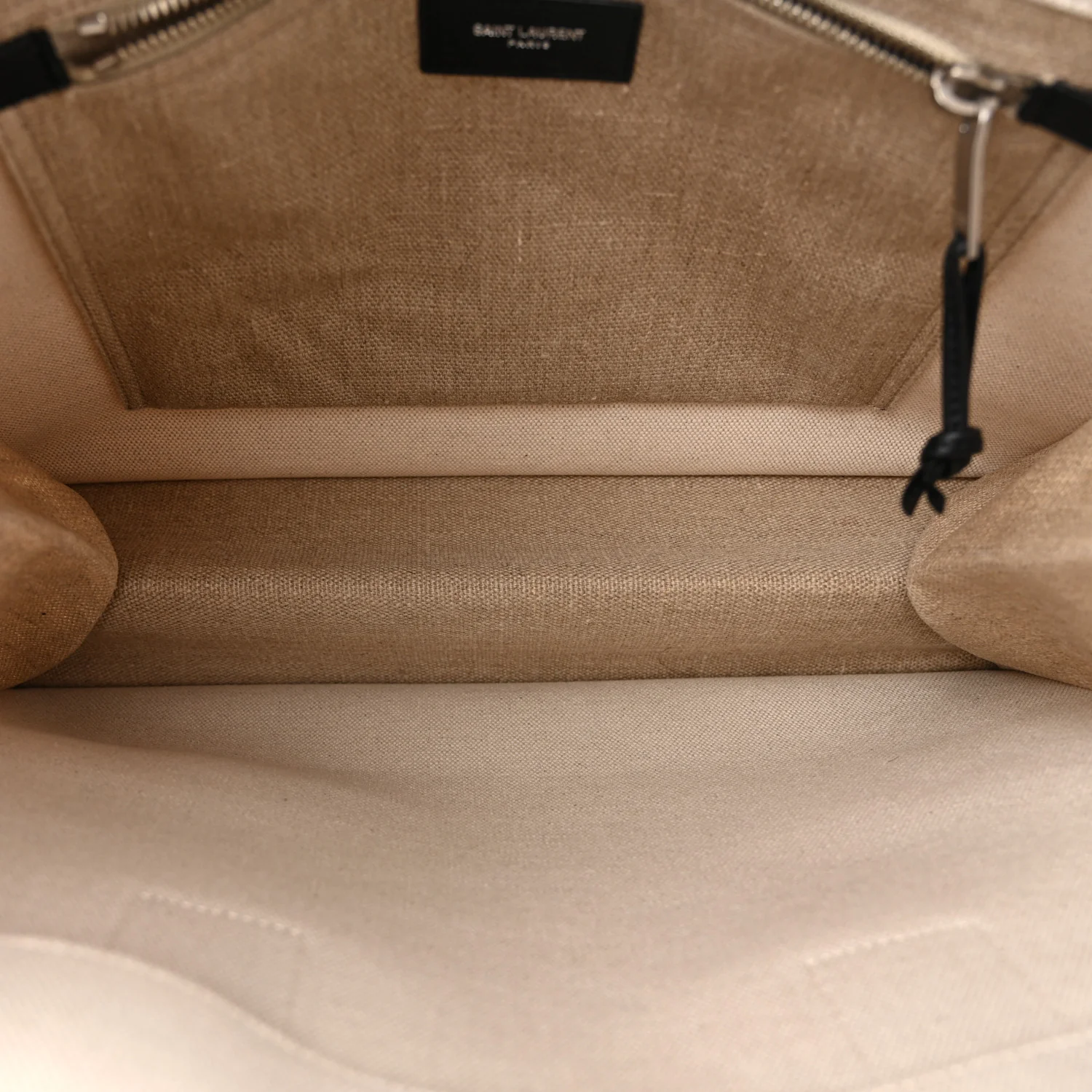 Linen Calfskin Small Rive Gauche Tote Optic White - Top Club