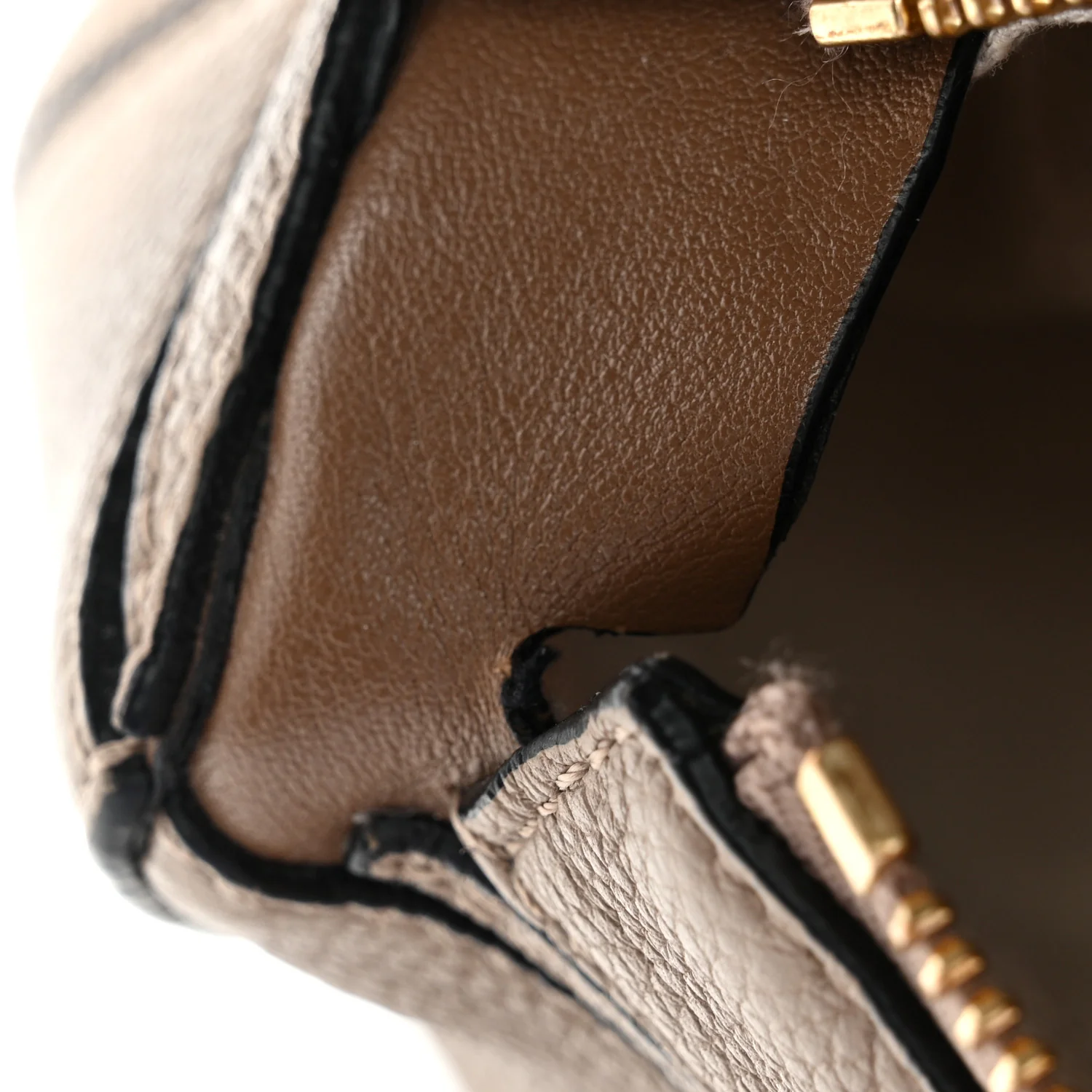Grained Calfskin Small Puzzle Bag Sand Mink - Top Club
