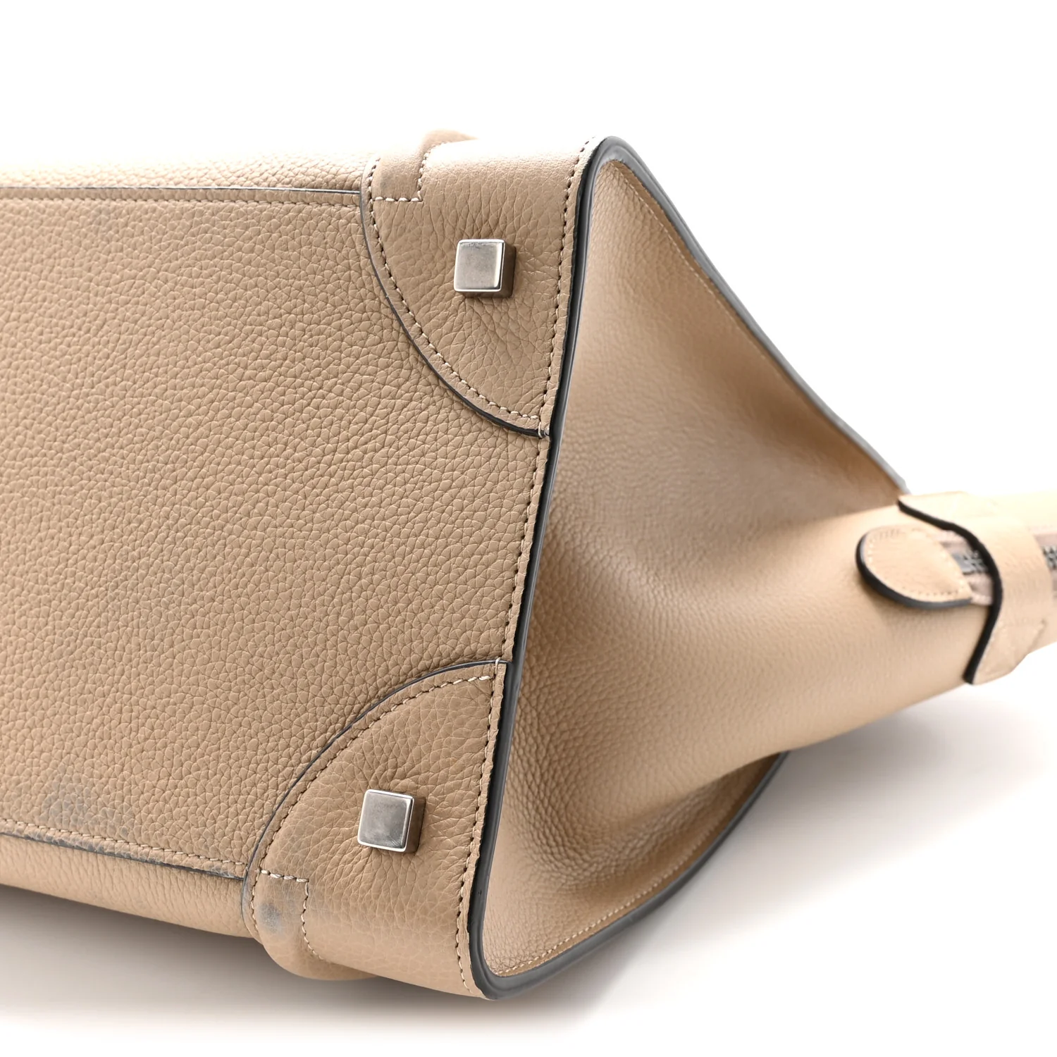 Drummed Calfskin Mini Luggage Dune - Top Club