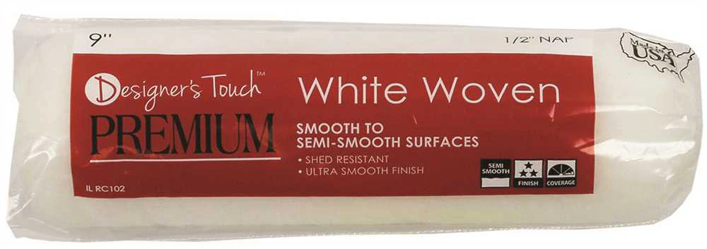 Designer Touch&trade; Premium Roller Cover, White Woven, 9 In. X 1-2 In. Nap - CPC Painting, Inc.