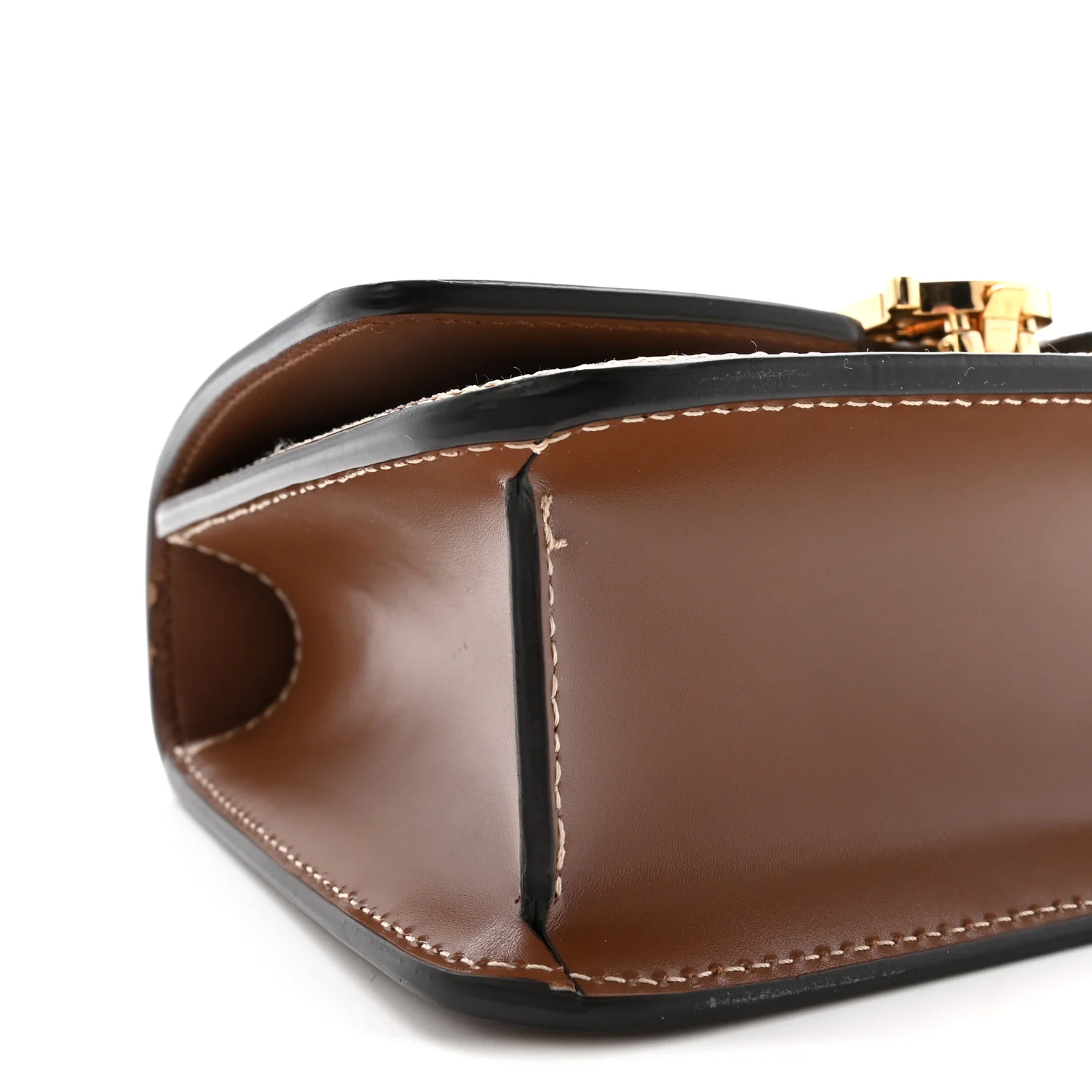 Canvas Calfskin Mini TB Bag Natural Malt Brown - Top Club