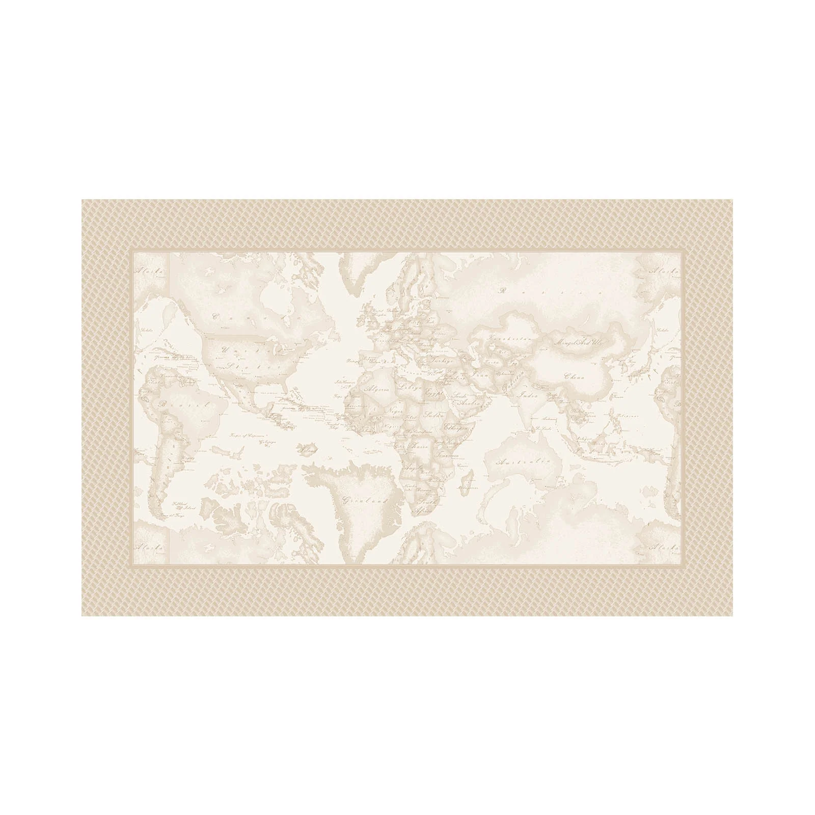 Tovaglia In Cotone Geo White Monogram Cm. 150X150 Unica Alviero Martini 1A Classe