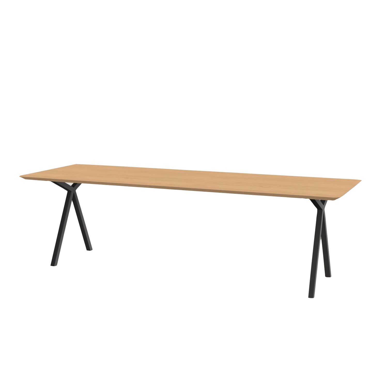 Studio HENK tafel Slim X-type Rechthoekig, zwart frame - Sma