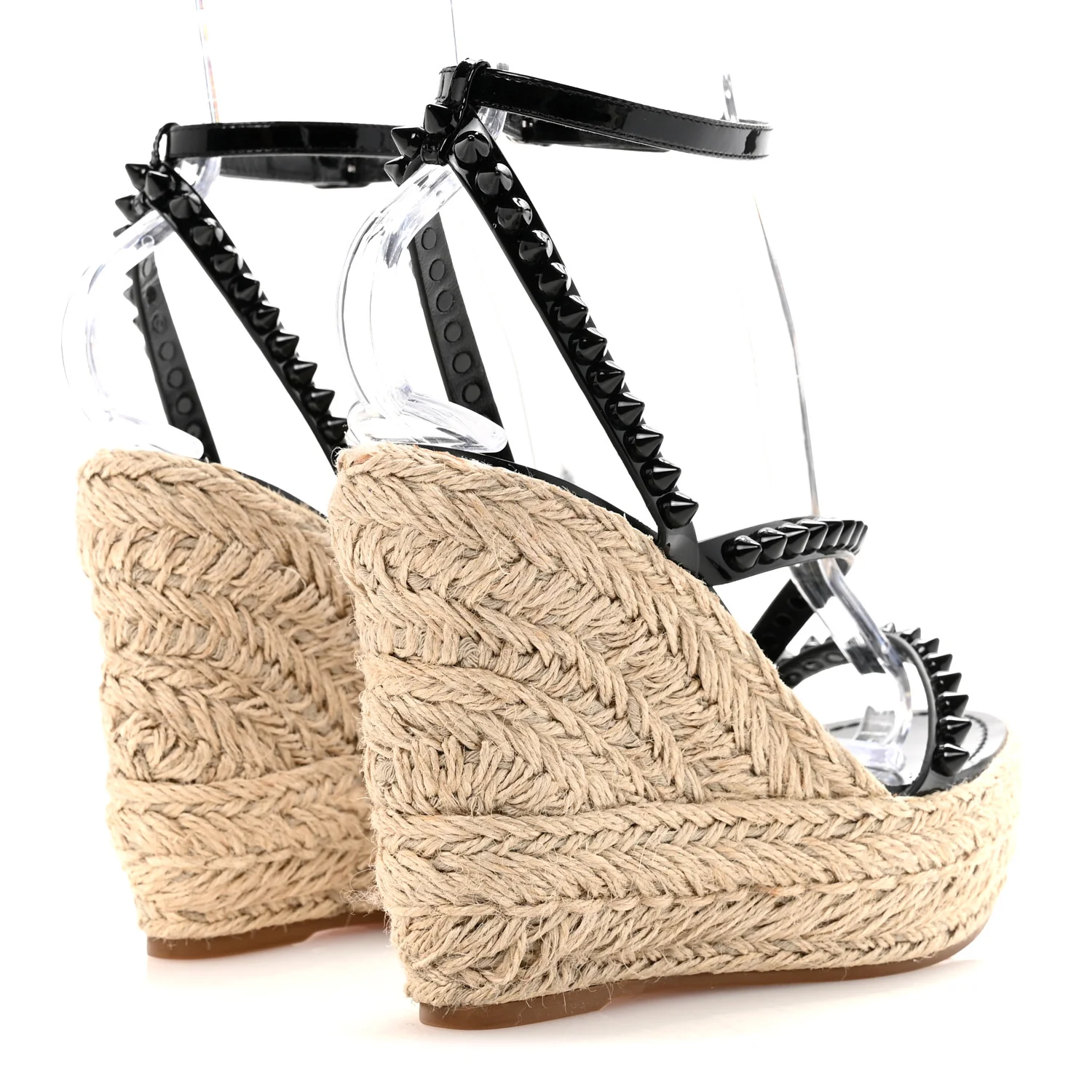 Patent Mafaldina 120 Wedge Sandals 37 Black - Top Club
