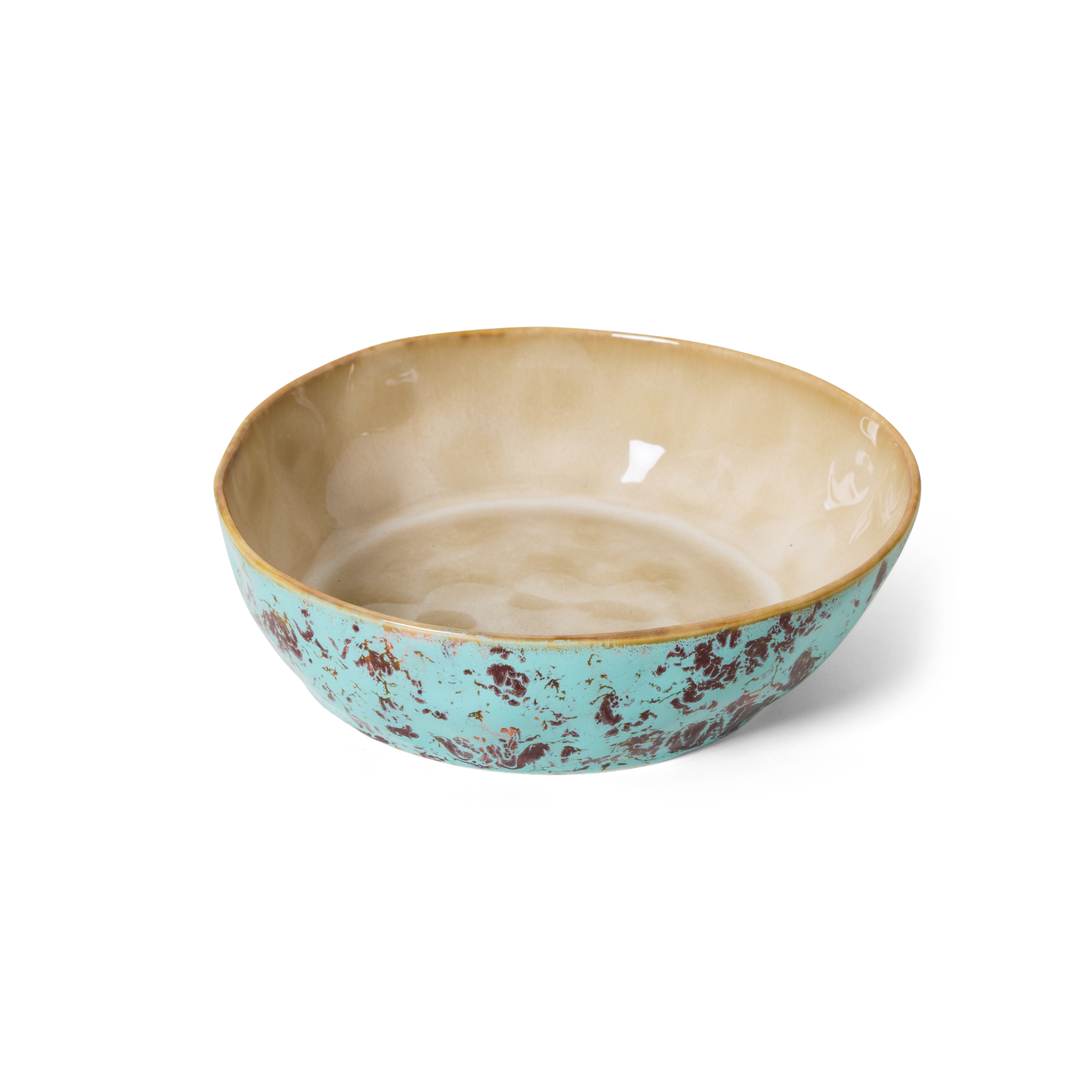 Servies 70's Ceramics pasta kom patina - set van 2