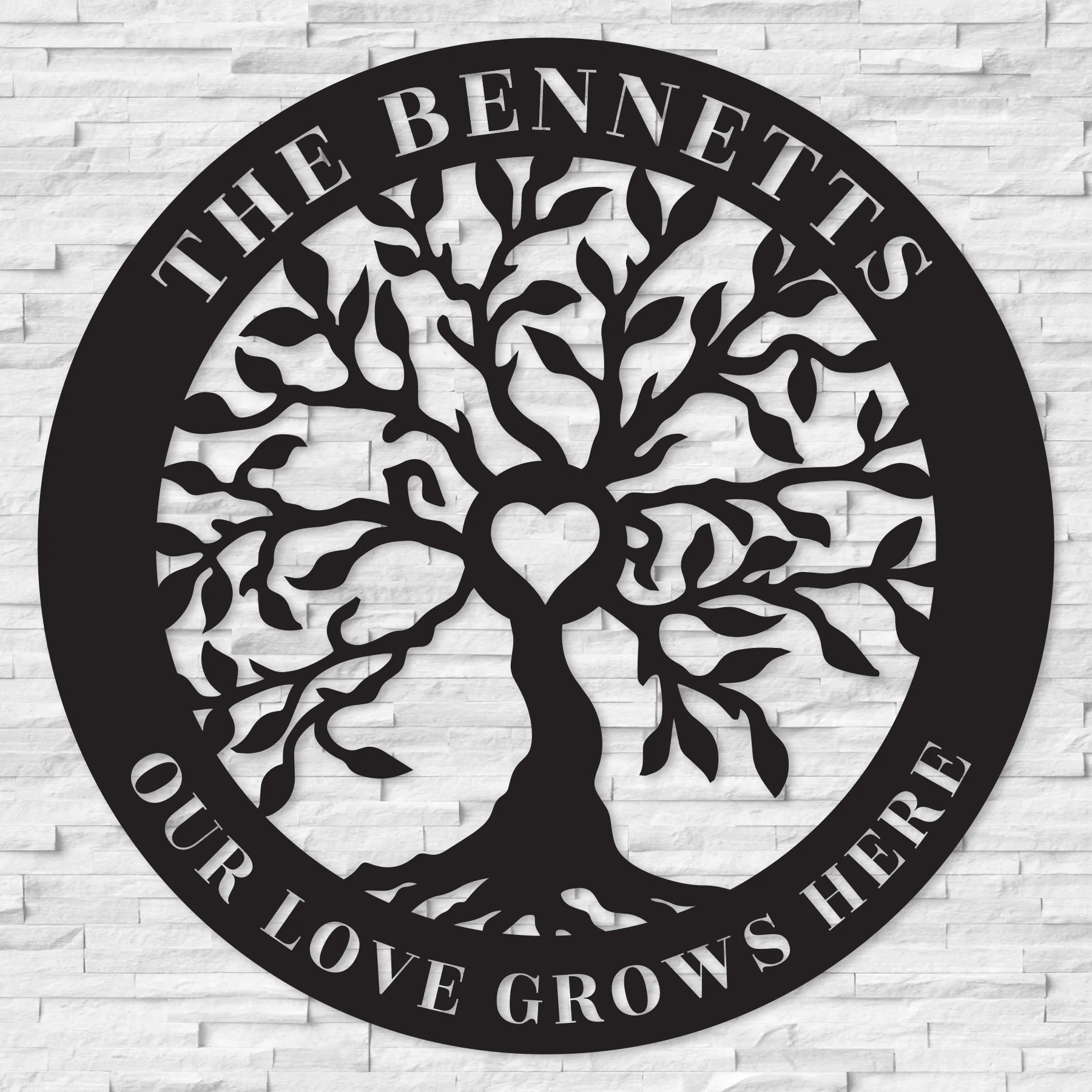 Our Love Grows Here Custom Metal Art - Alvarez Pro Painting LLC