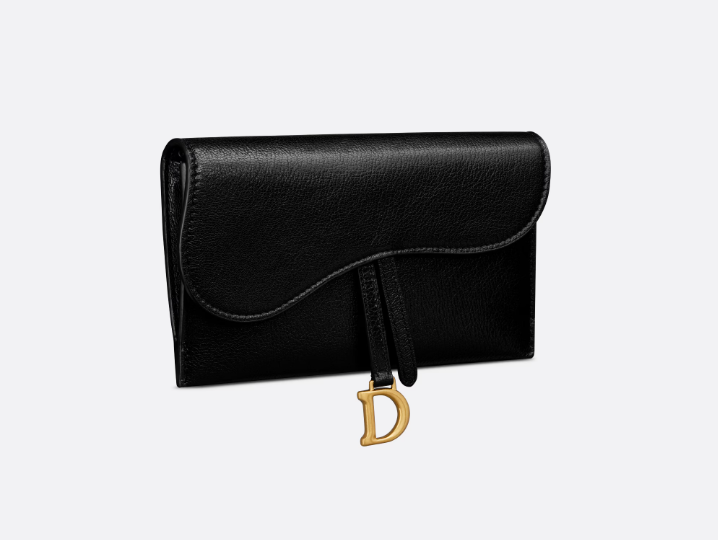 D Saddle Wallet in Goatskin Queen Mint - Top Club