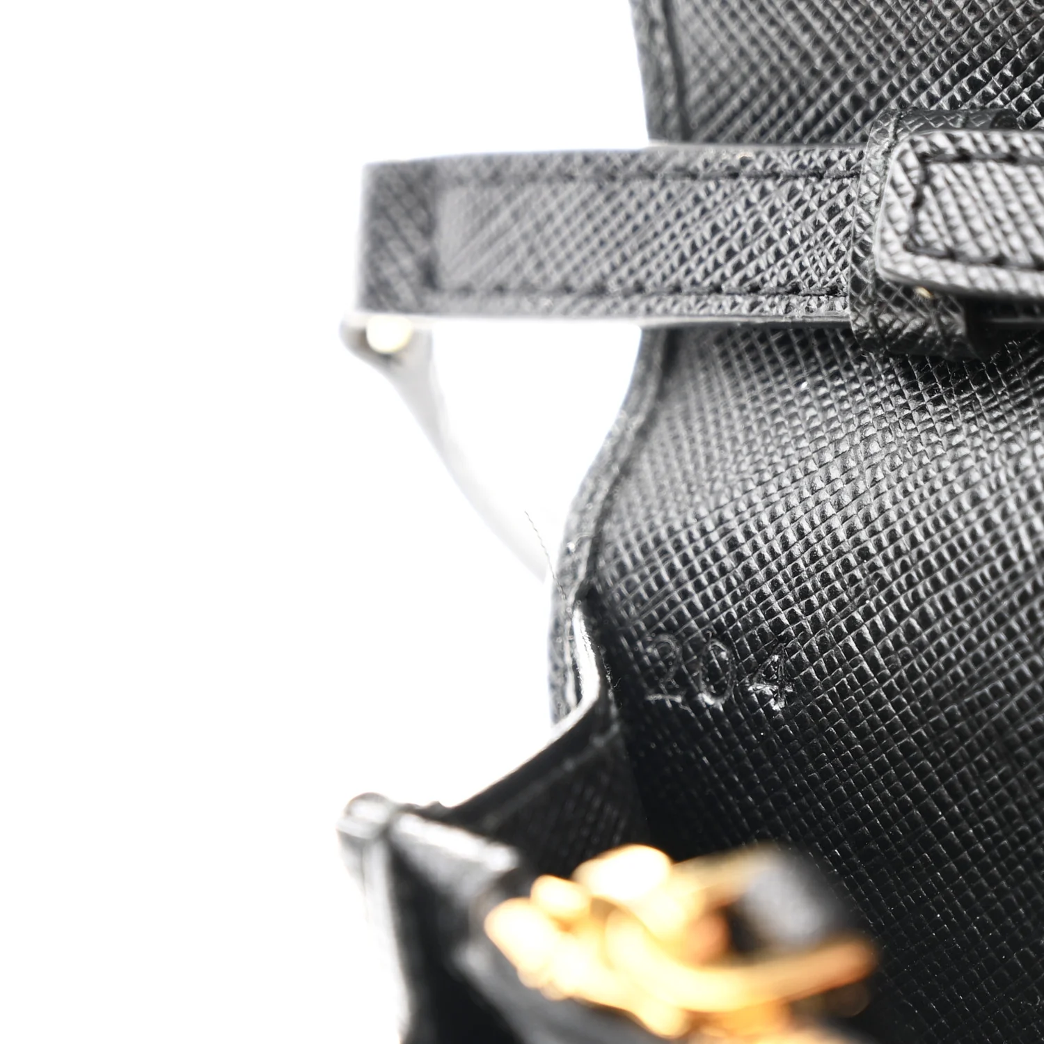 Saffiano Metal Flap Wallet With Strap Black - Top Club