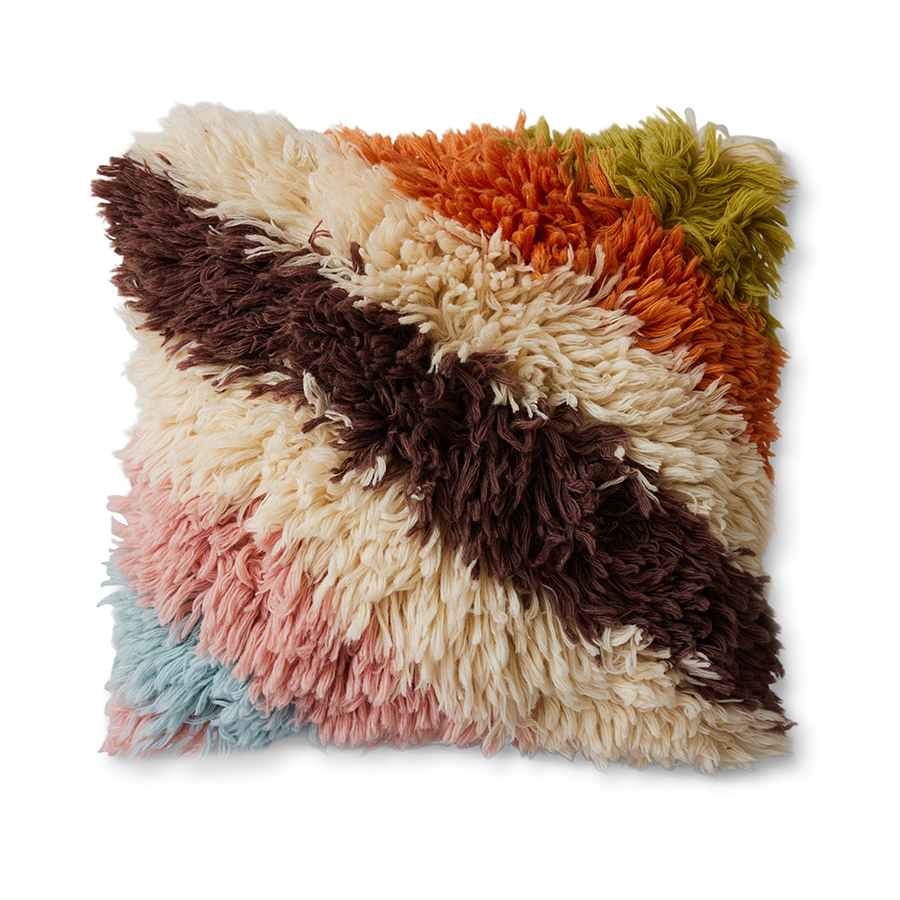 Sierkussen Fluffy Striped 55x55 cm