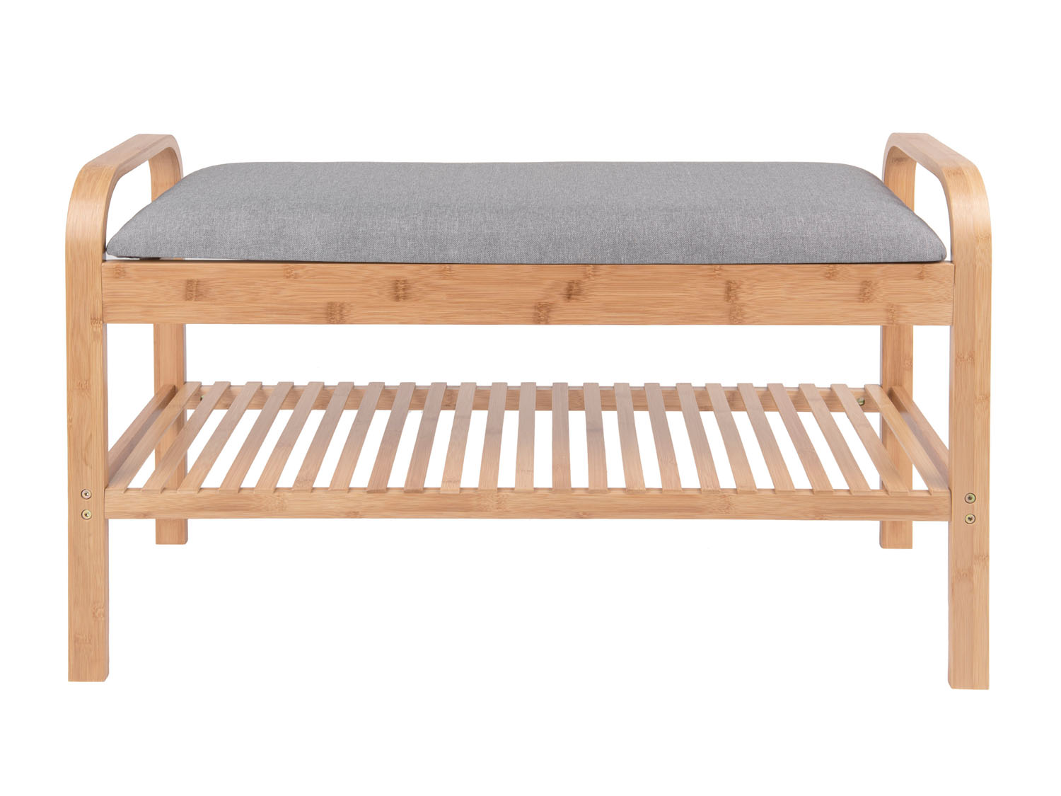 Bench Arch bamboo w. grey fabric