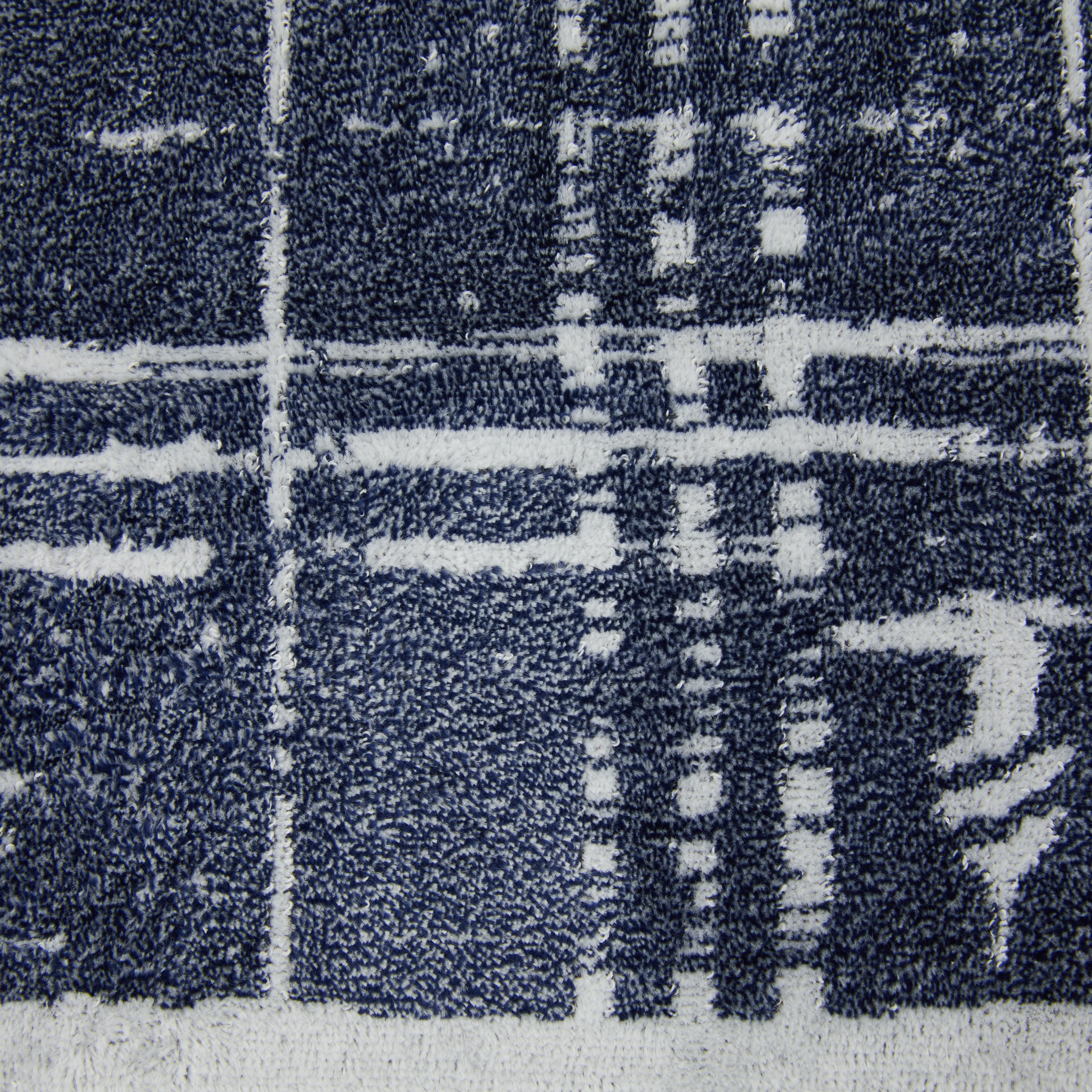 Telo Bagno In Spugna Scratch 95X150 Blue Trussardi