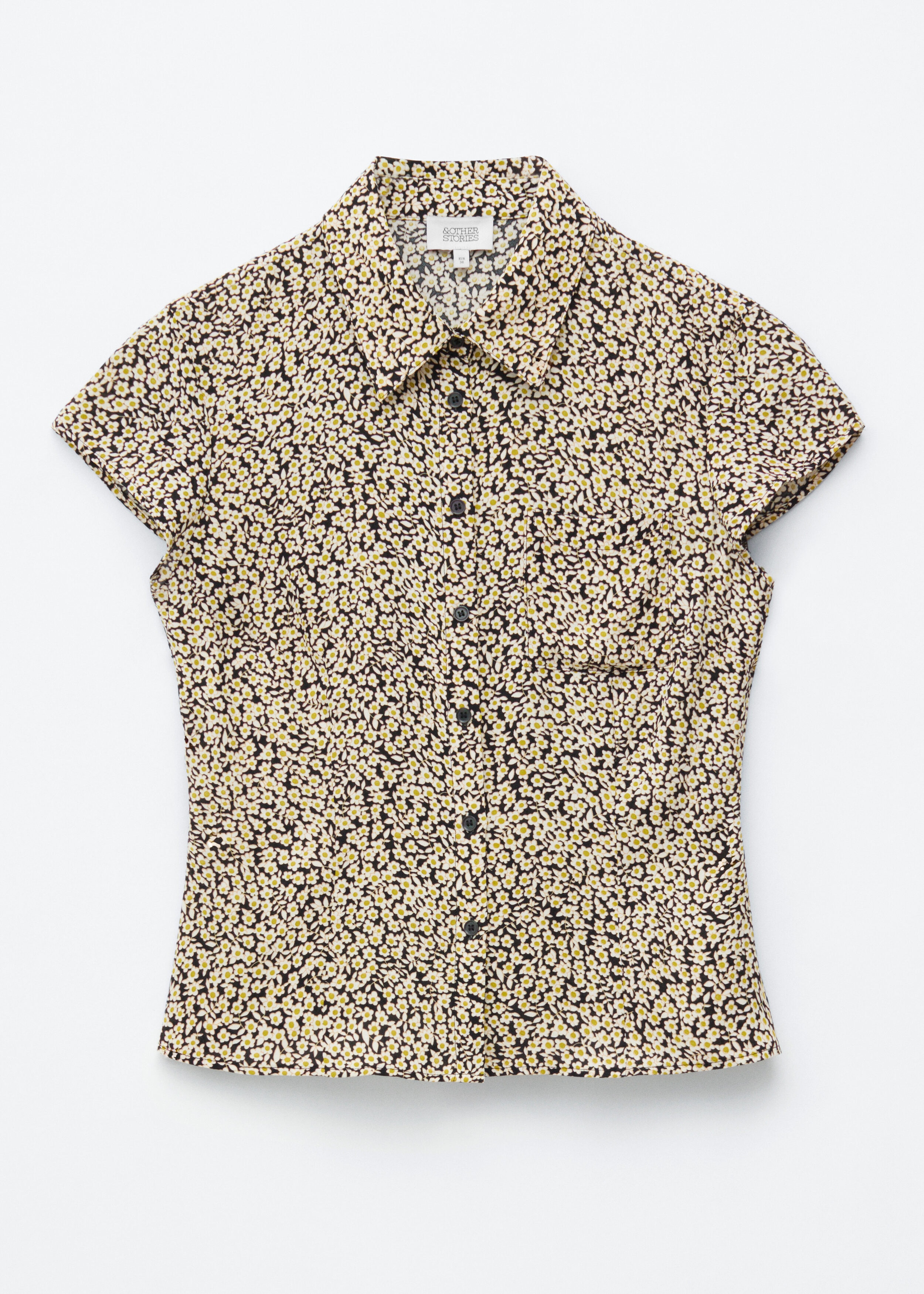 & Other Stories FLORAL TIE-BACK SHIRT