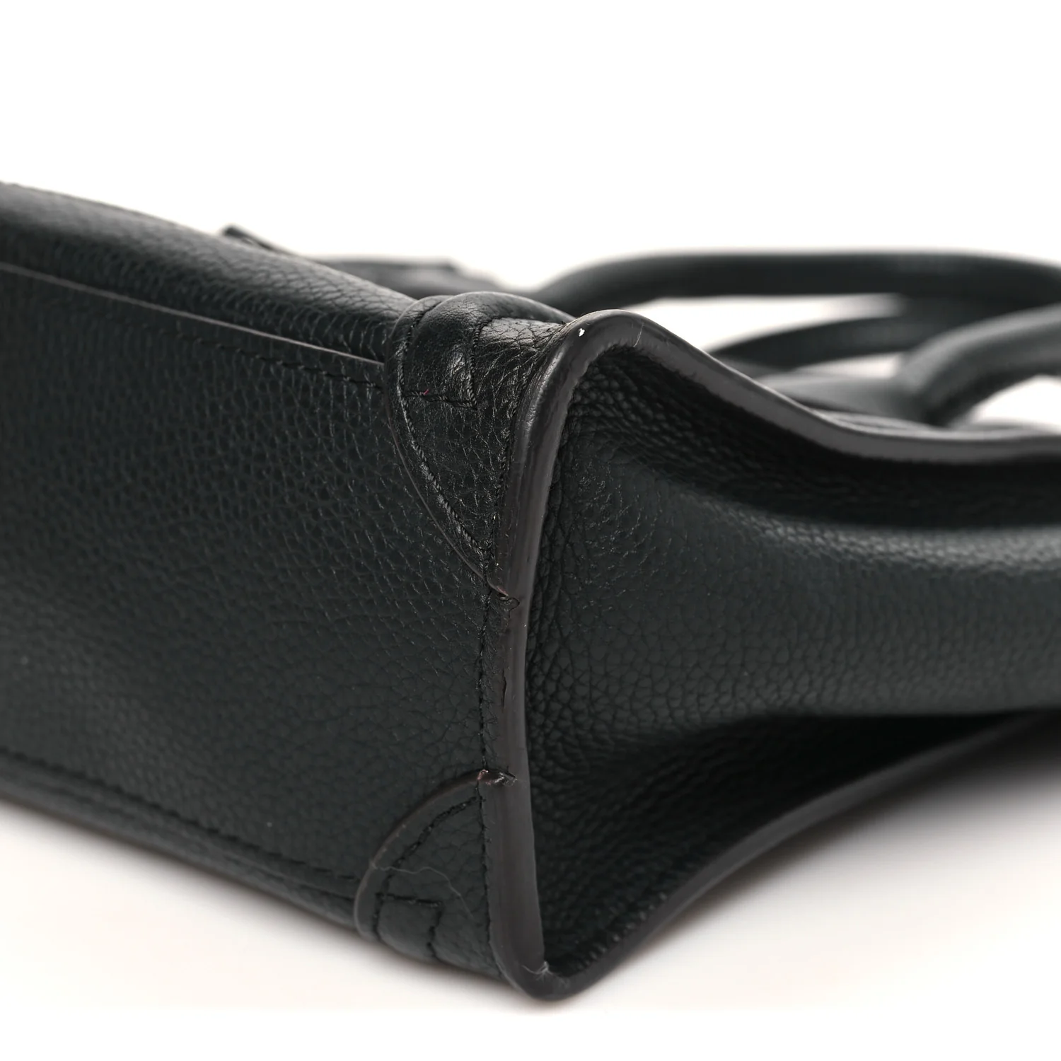 Pebbled Calfskin Nano Luggage Black - Top Club