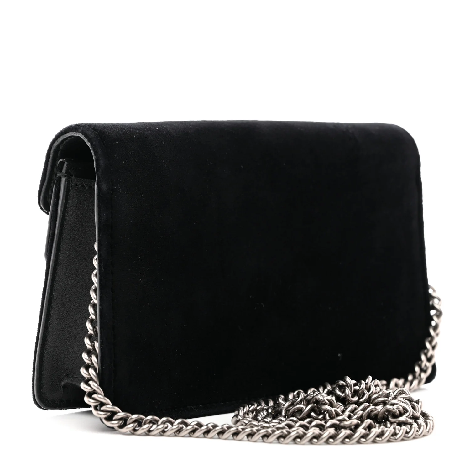 Suede Super Mini Dionysus Shoulder Bag Black