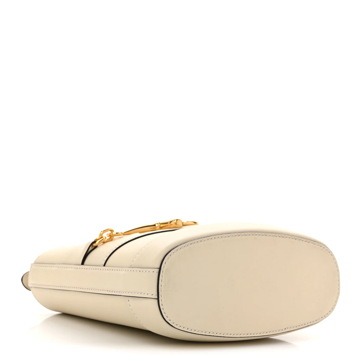Arabella Calfskin Horsebit 73 Mini Bucket Bag White - Top Club
