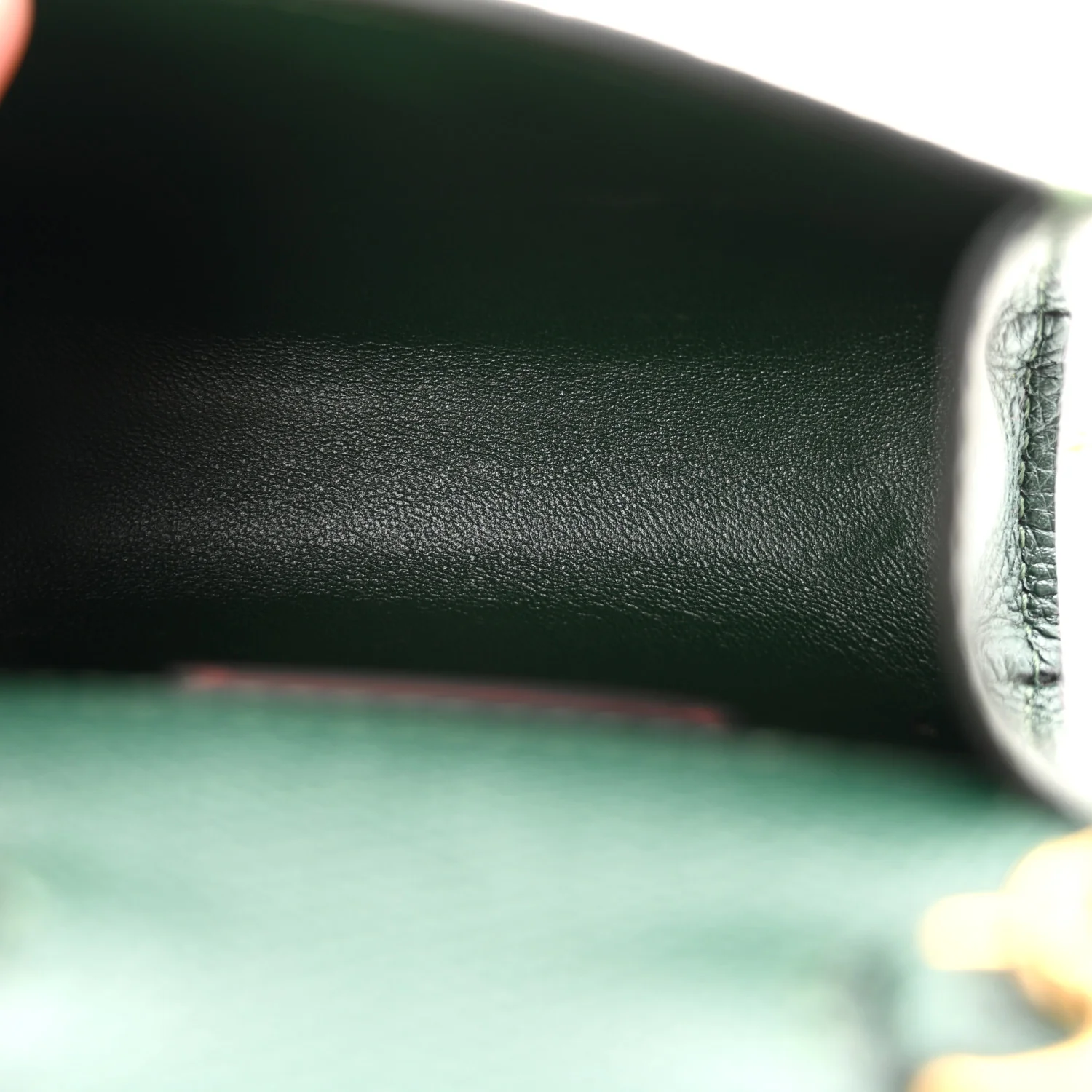 Calfskin Micro VSling Top Handle Shoulder Bag  Green - Top Club