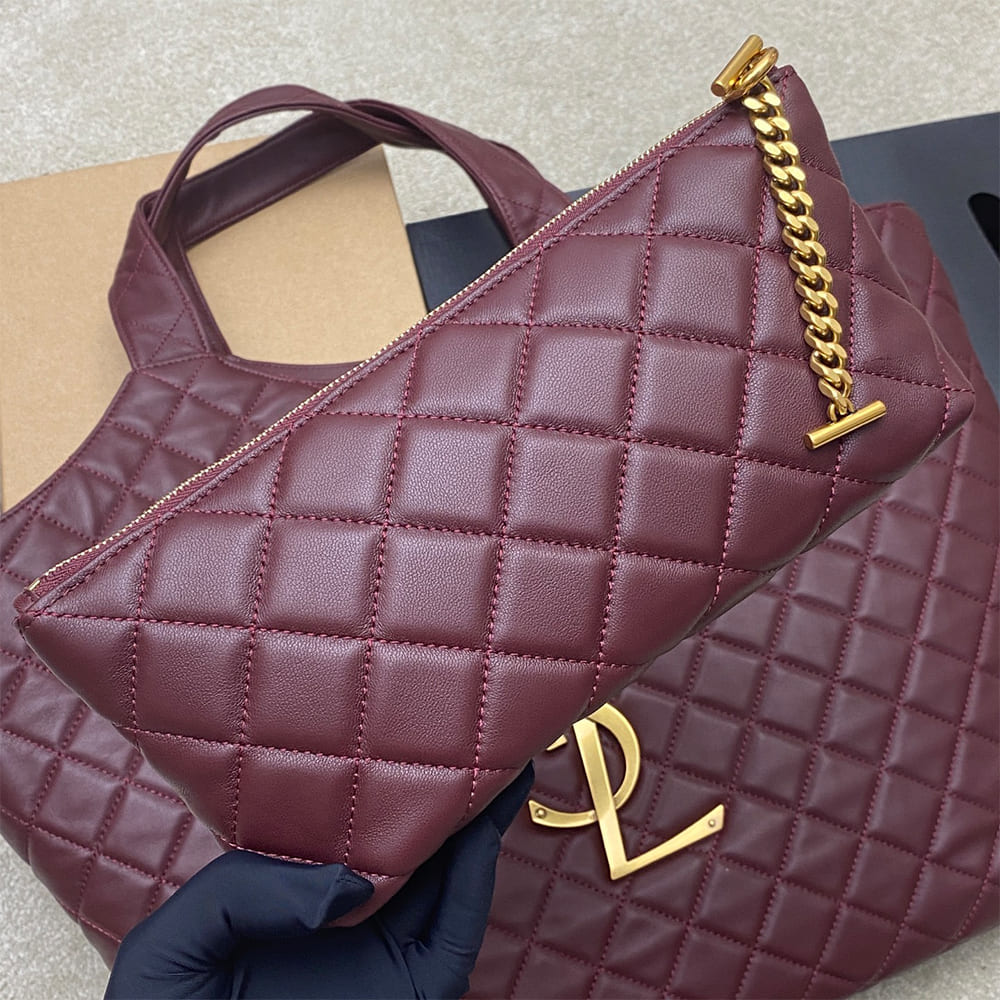 YSL ICARE MAXI SHOPPING BAG IN QUILTED LAMBSKIN(HIGH-END GRADE) - Top Club