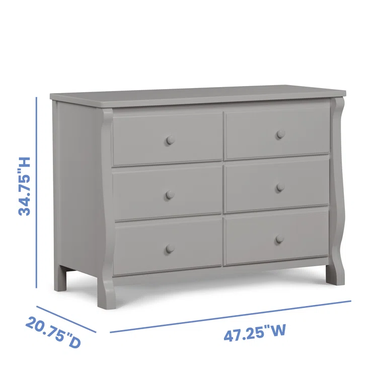 Universal Double Dresser -Made of Solid Woods