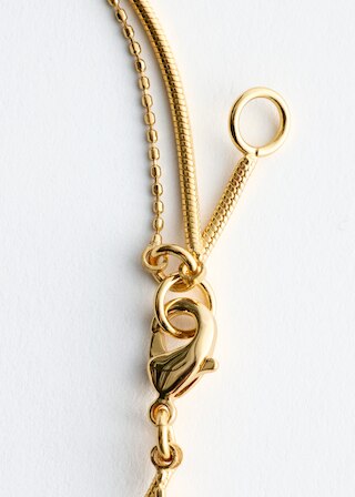 & Other Stories DOUBLE CHAIN QUARTZ BRACELET