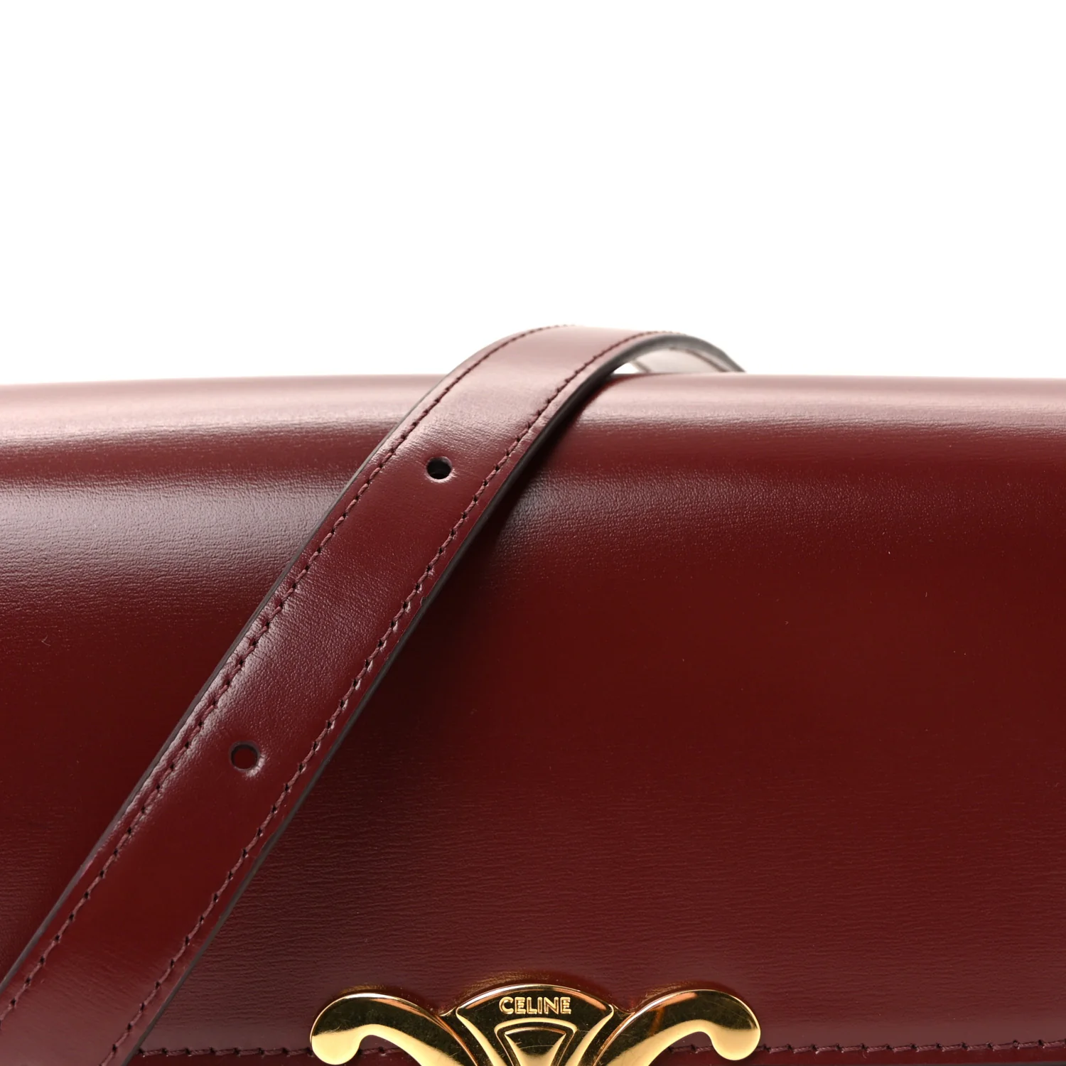 Shiny Calfskin Teen Triomphe Light Burgundy - Top Club